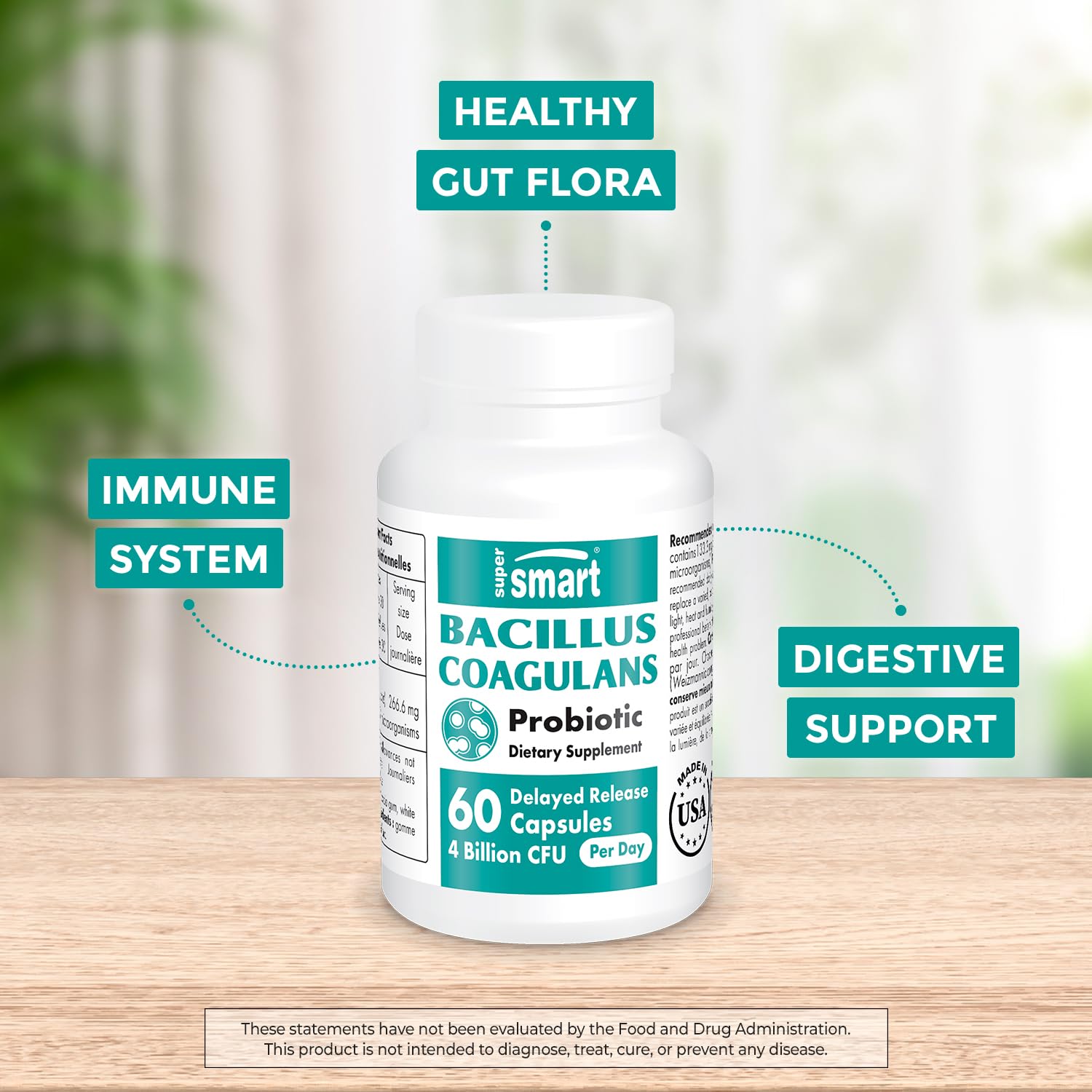 Supersmart - Bacillus Coagulans Probiotic 4 Billion CFU per Day (High Absorption) Supersmart uk supplements