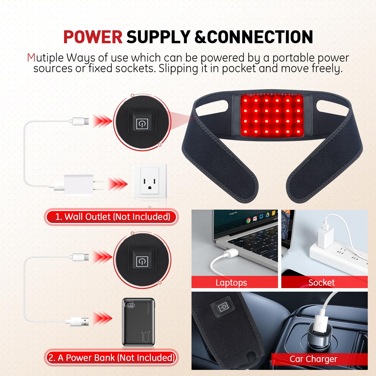 Rikimxin Red Light Therapy for Neck, 660nm Red Light and 850nm Near Infrared Light Therapy Pad Rikimxin uk supplements