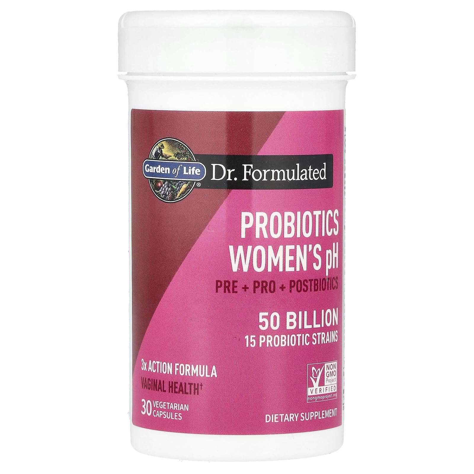 Garden of Life Dr Formulated Once Daily 3-in-1 Complete Prebiotics, Postbiotics & Probiotics for Women, PRE + PRO + POSTBIOTIC Supplement for Women’s Digestive, Immune & Vaginal Health, 30 Day Supply Garden of Life uk supplements