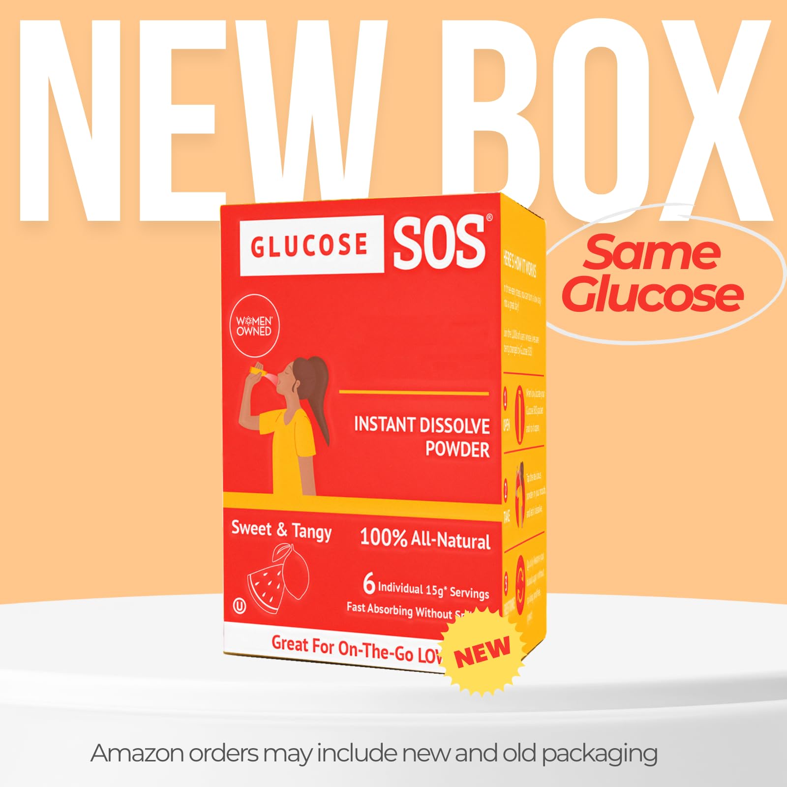 Glucose SOS Glucose Powder Packets with Natural Dextrose, Fast-Absorption That Instantly Dissolves in Your Mouth with No Water Needed, Sweet & Tangy 12 Servings Glucose SOS uk supplements