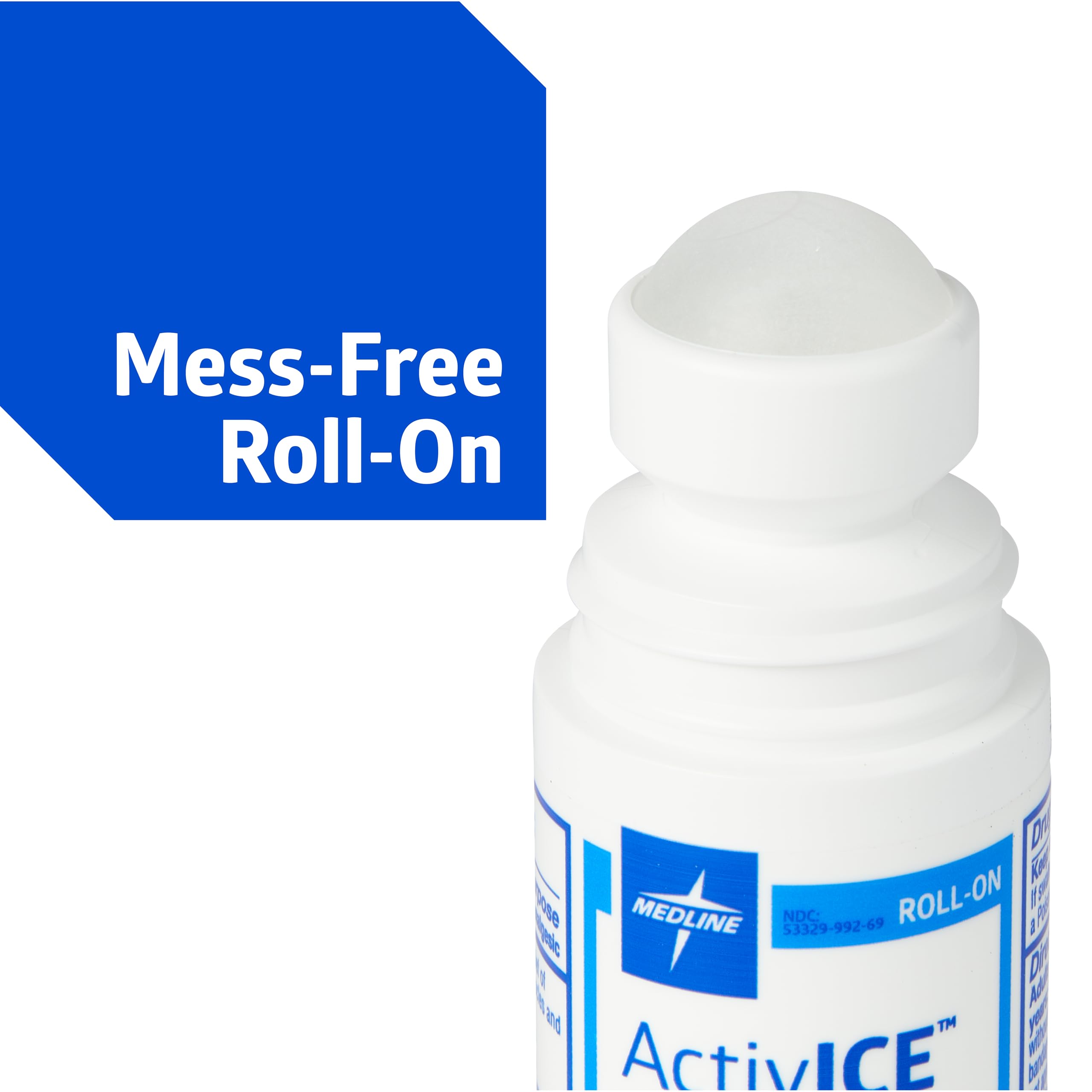 Medline ActivICE Roll-On Cooling Gel, Topical Pain Relief for Arthritis, Joint, Muscle, Back & Body Aches & Pain, 3 oz (3 Count) Medline uk supplements