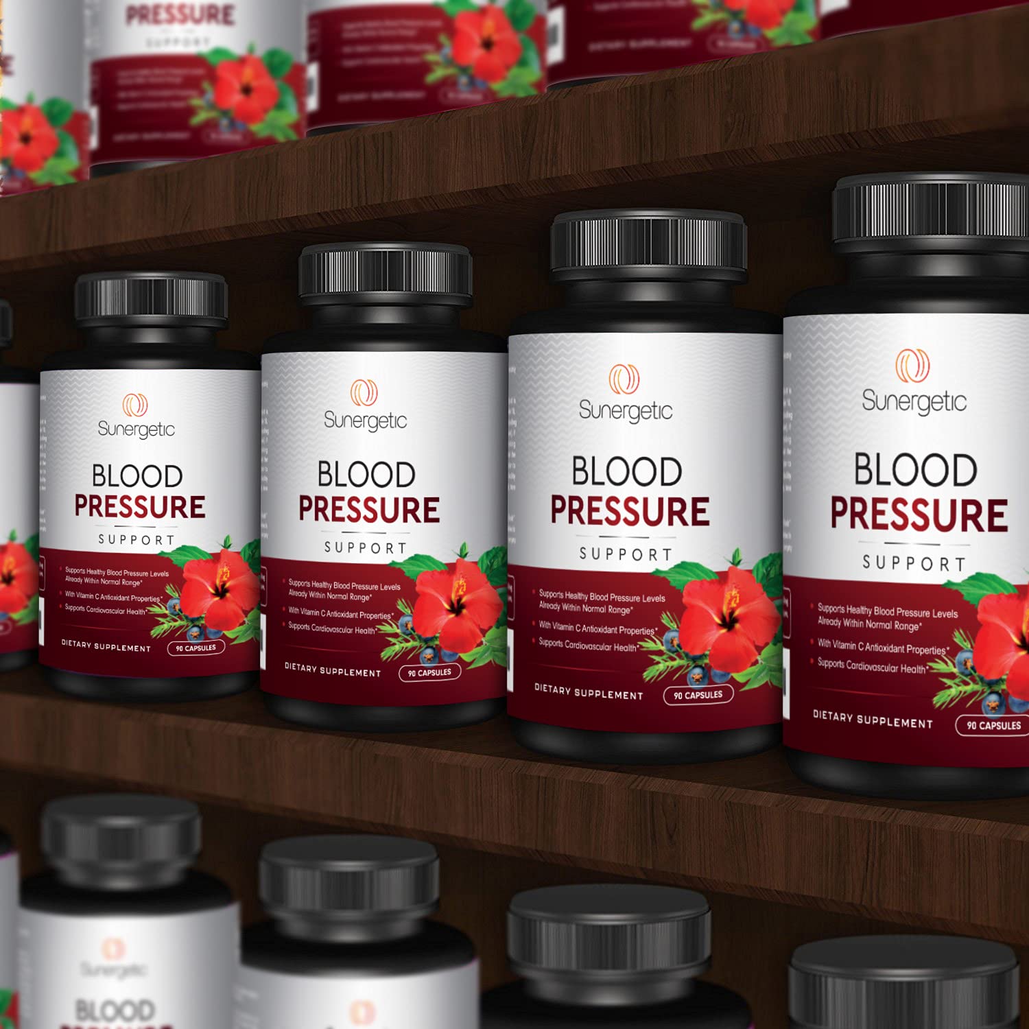 Premium Blood Pressure Support Supplement For Cardiovascular & Heart Health with Garlic Sunergetic uk supplements