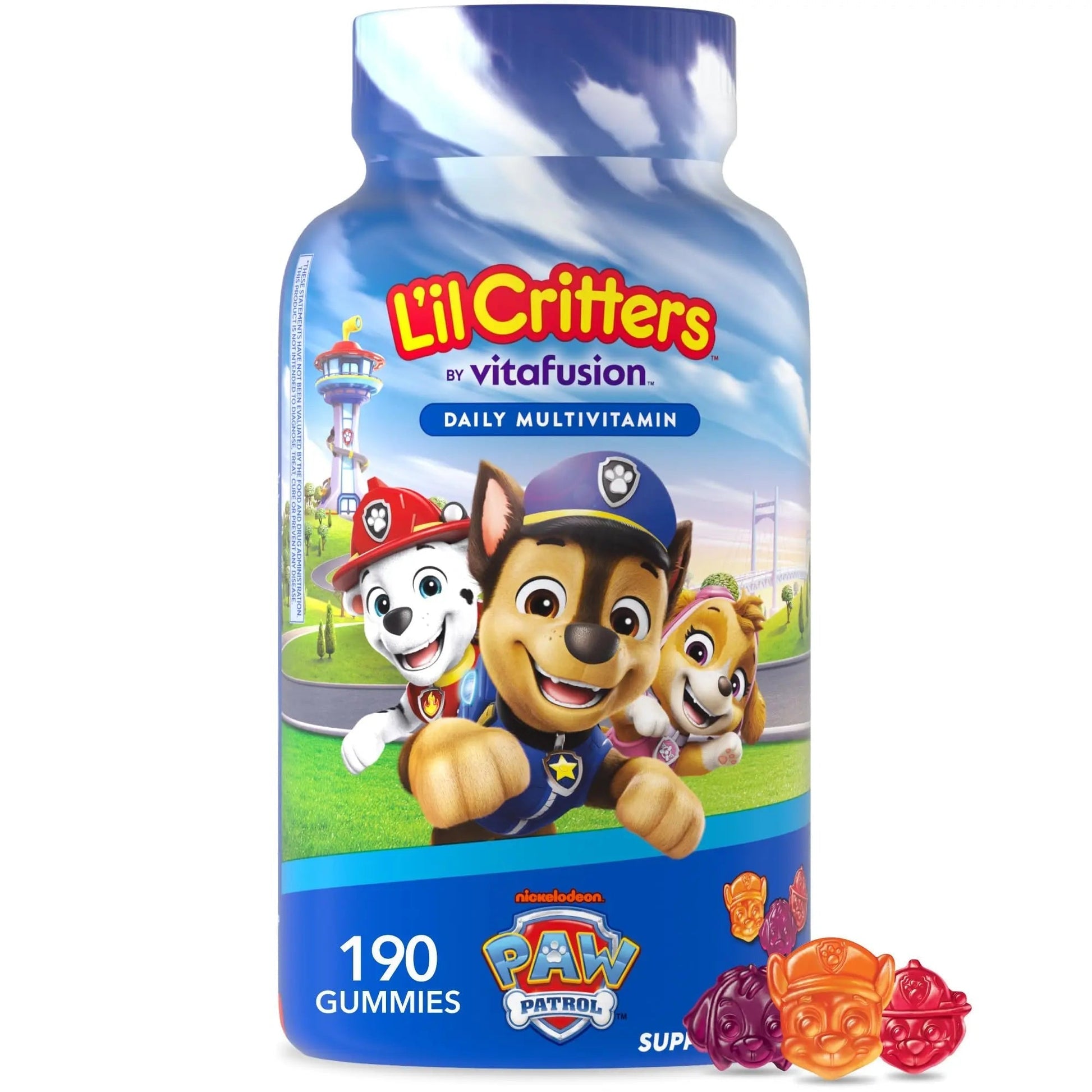 L’il Critters Paw Patrol Gummy Vites Daily Gummy Multivitamin for Kids, Vitamin C, D3 for Immune Support Cherry Lil Critters uk supplements