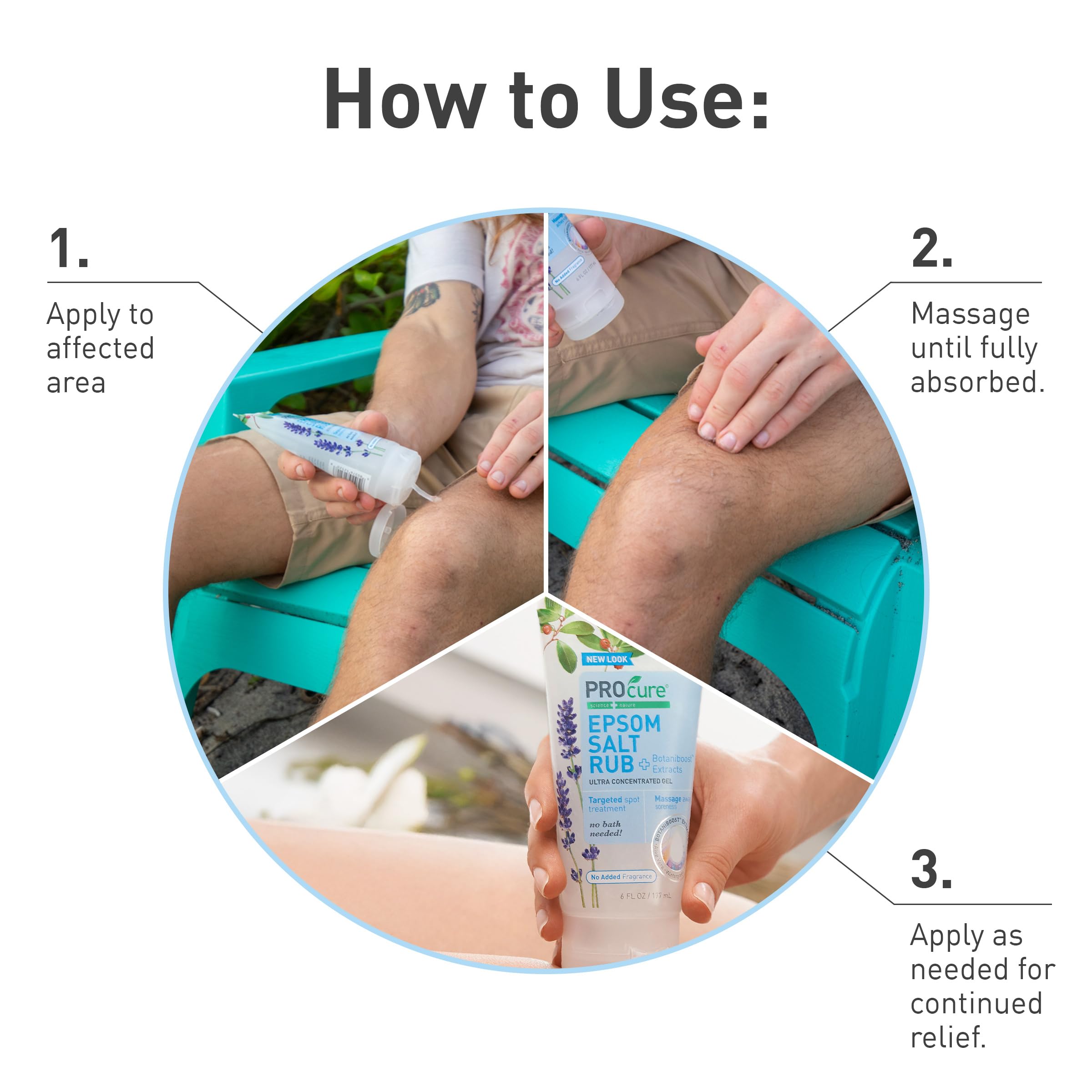 PROcure Epsom Salt Rub Gel – Concentrated Muscle Relief with Organic Aloe Vera & Essential Oils for Aches, Soreness & Tension – 2 Pack PROcure uk supplements