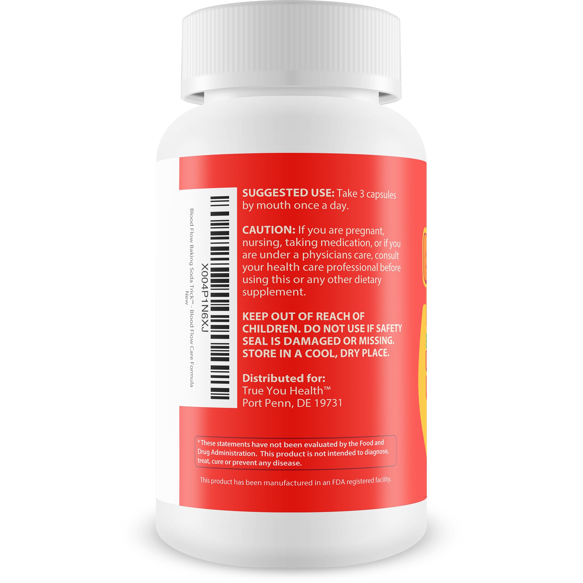 Baking Soda Trick for Men - Our Best Blood Flow Pills - Male Circulation Supplement for Advanced Blood Flow Care - Natural Circulation Supplements - Blood Circulation Supplements for Men True You Health uk supplements