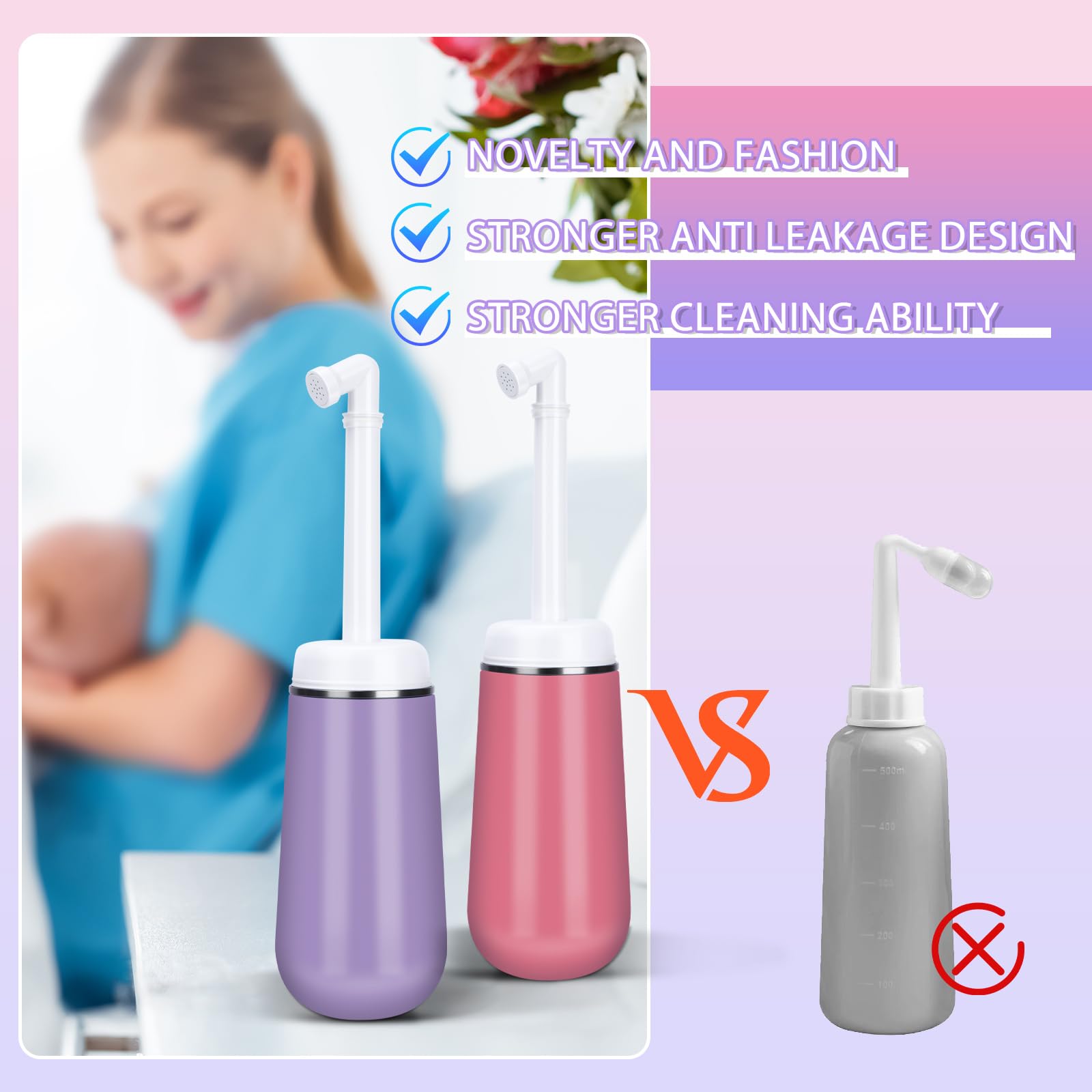 Peri Bottle for Postpartum Care, 13.5 OZ Perineal Bottle for Recovery and Cleansing After Birth VicnKioH uk supplements