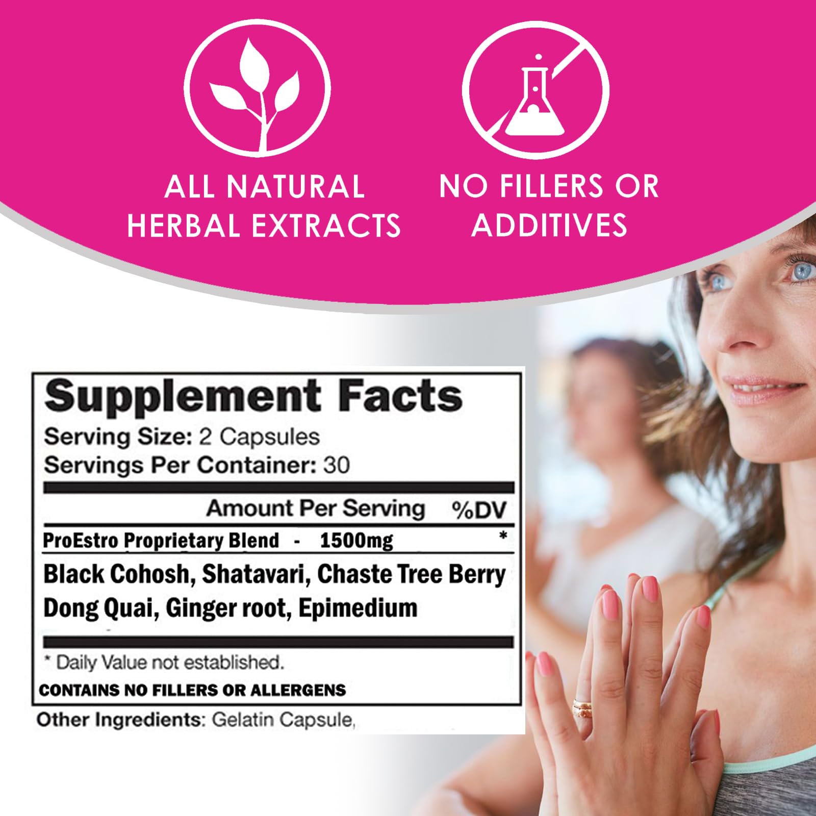 VH Nutrition PROESTRO | Estrogen Support* Supplement for Women | Extra Strength Hormone Balance* for Her | 60 Capsules in Easy to Swallow Pills VH Nutrition uk supplements