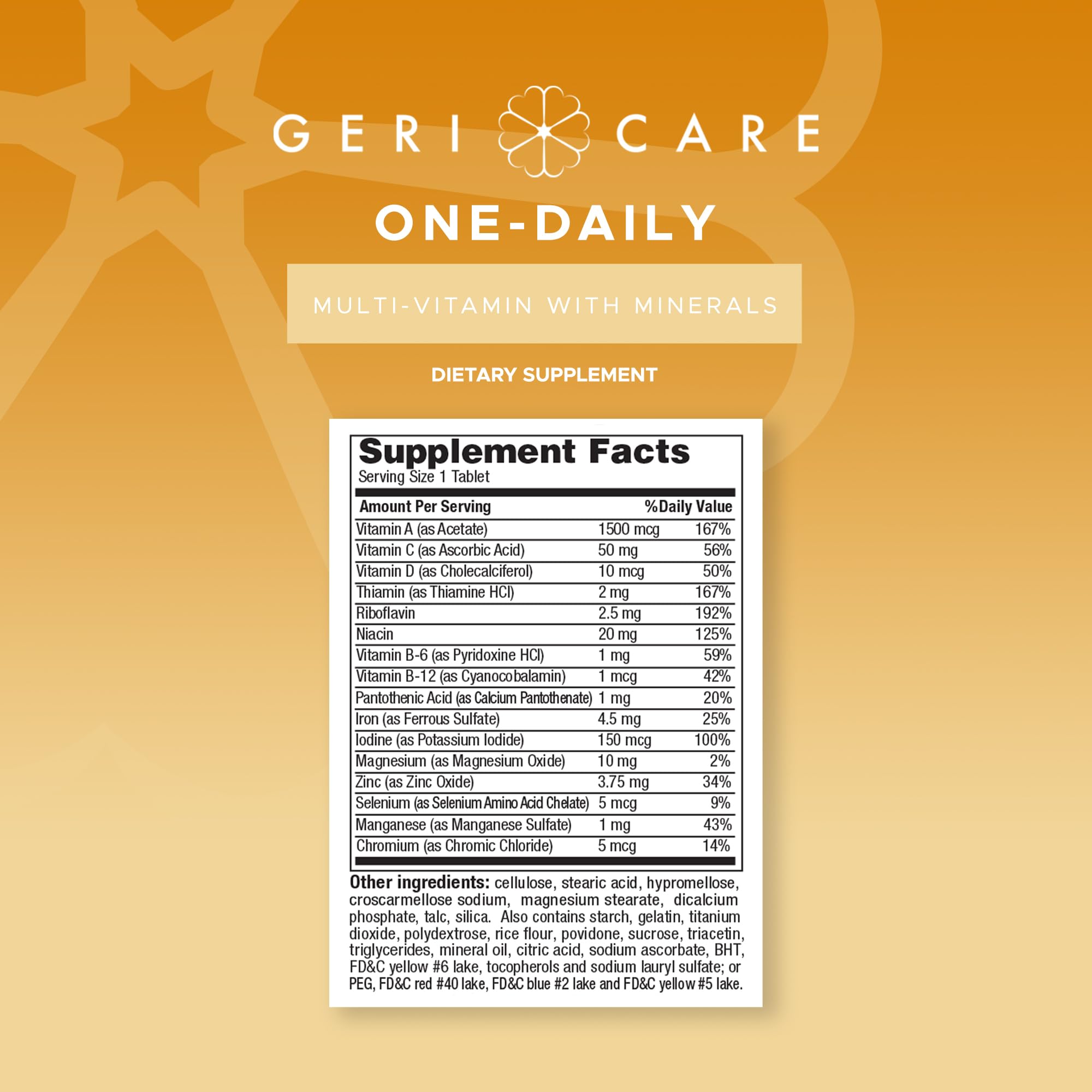 GeriCare One-Daily Multi-Vitamin & One-Daily Multi-Vitamin + Minerals Bundle – Complete Daily Nutritional Support with Essential Minerals for Energy GeriCare uk supplements