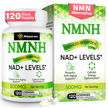 Mapurwn NMNH (Dihydronicotinamide Mononucleotide), NMN Supplement, 500mg per Serving NAD Supplement to Boost NAD+ Levels As We Age for Women & Men, Anti-Aging, Energy, Focus, 120 Count Mapurwn uk supplements