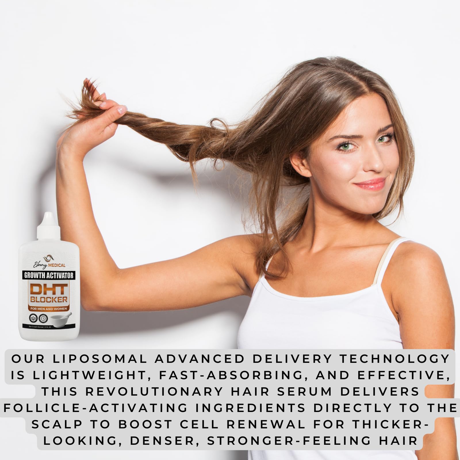 Ebony Medicals DHT Blocker Hair Growth Serum - Hair Loss Supplement, Supports Natural Regrowth Natural Curves uk supplements