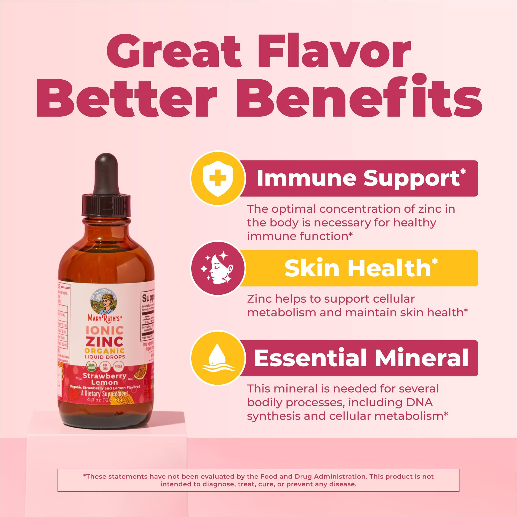MaryRuth's Organic Liquid Zinc Supplement for Kids & Adults | Immune Support | Skin Health | Antioxidant | Cellular Metabolism | Zinc Sulfate | Vegan | Non-GMO | Sugar Free | Gluten Free | 4 oz MARYRUTH'S uk supplements