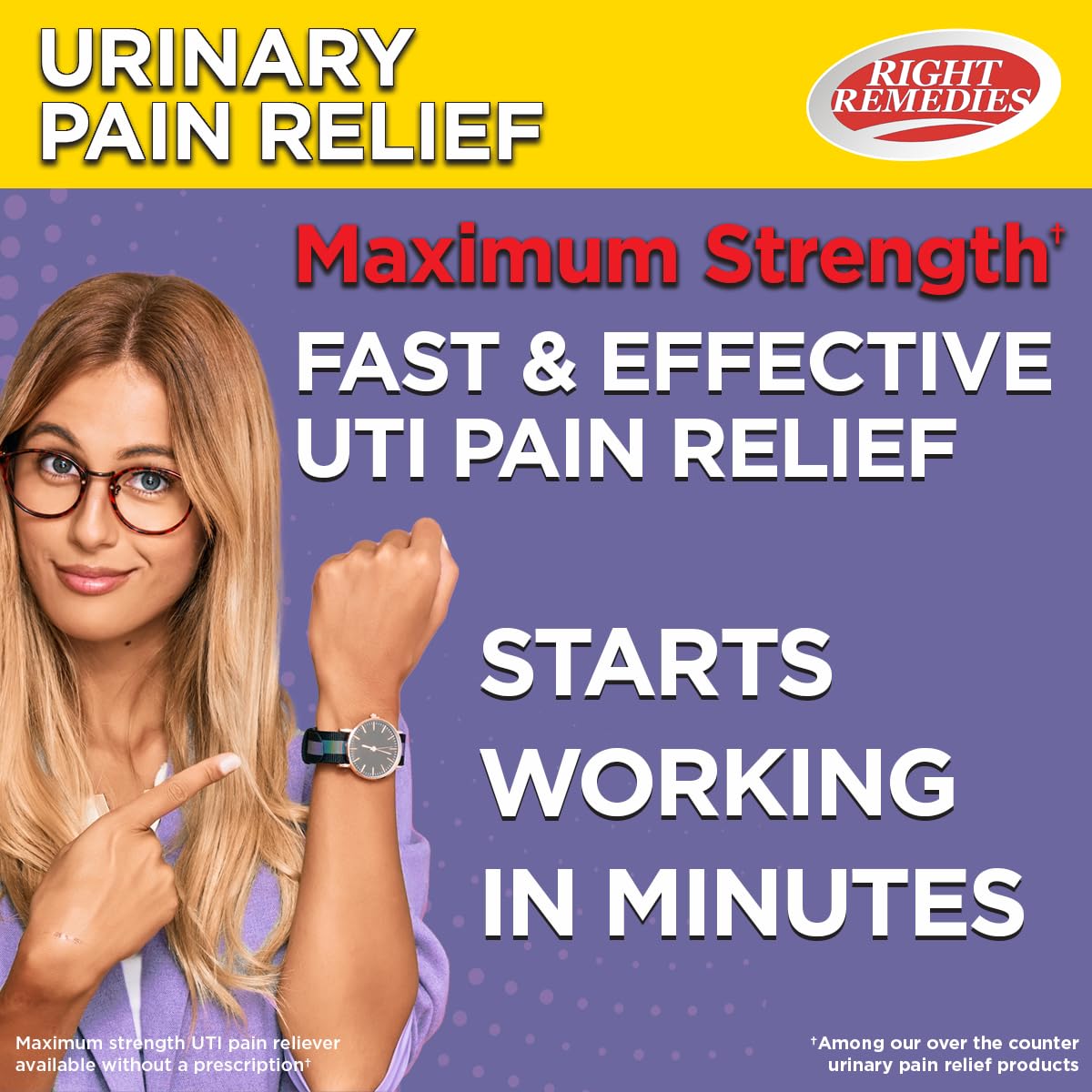 RIGHT REMEDIES Urinary Pain Relief Phenazopyridine HCl 99.5mg Tablets | Maximum Strength OTC for Fast Relief of UTI Pain, Burning and Bladder discomfort | Generic AZO Maximum Strength (72 Count) RIGHT REMEDIES uk supplements