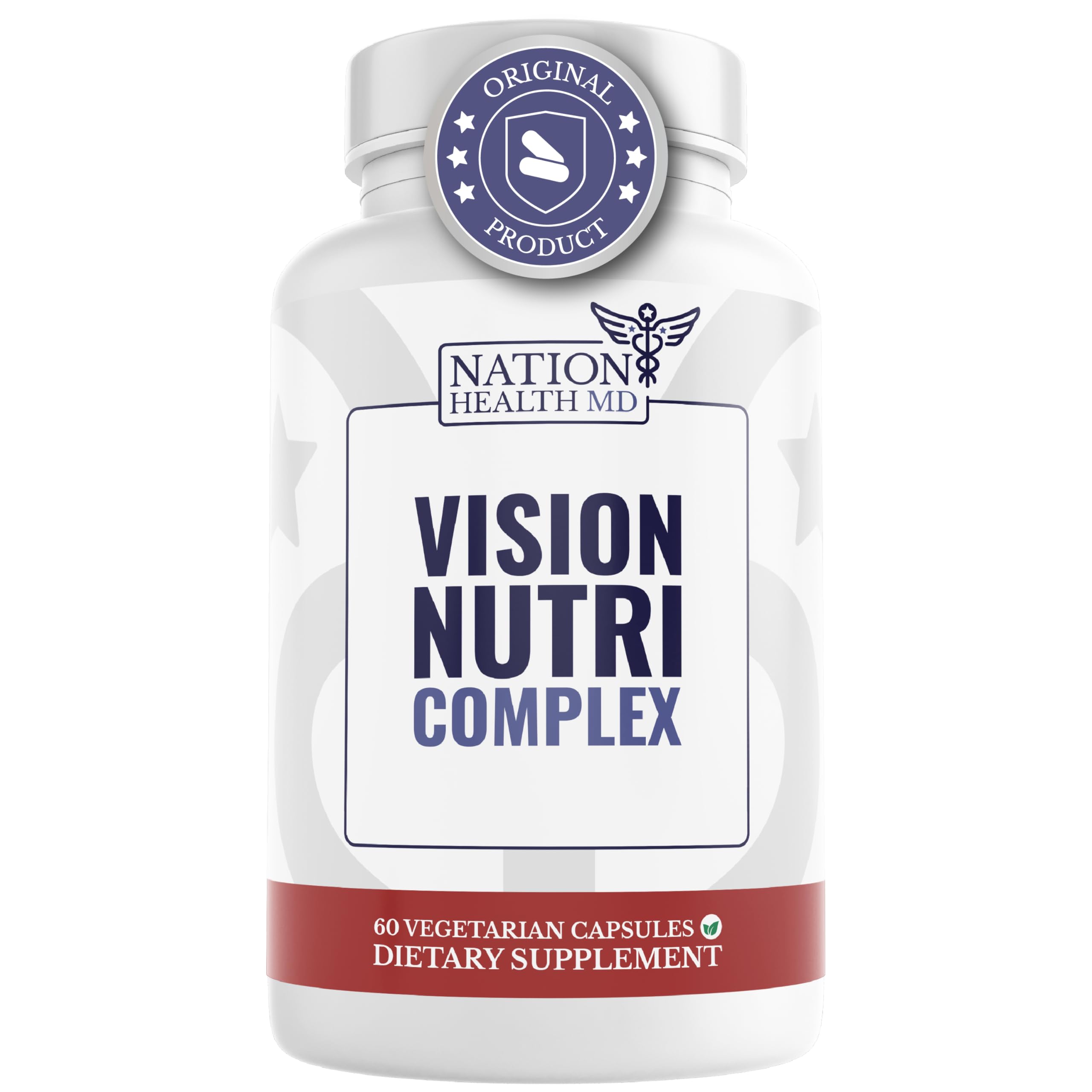 NATION HEALTH MD Vision Nutri Complex - Eye Vitamins with Lutein, Bilberry - Eye and Vision Health for Men & Women - 60 Capsules NATION HEALTH MD uk supplements