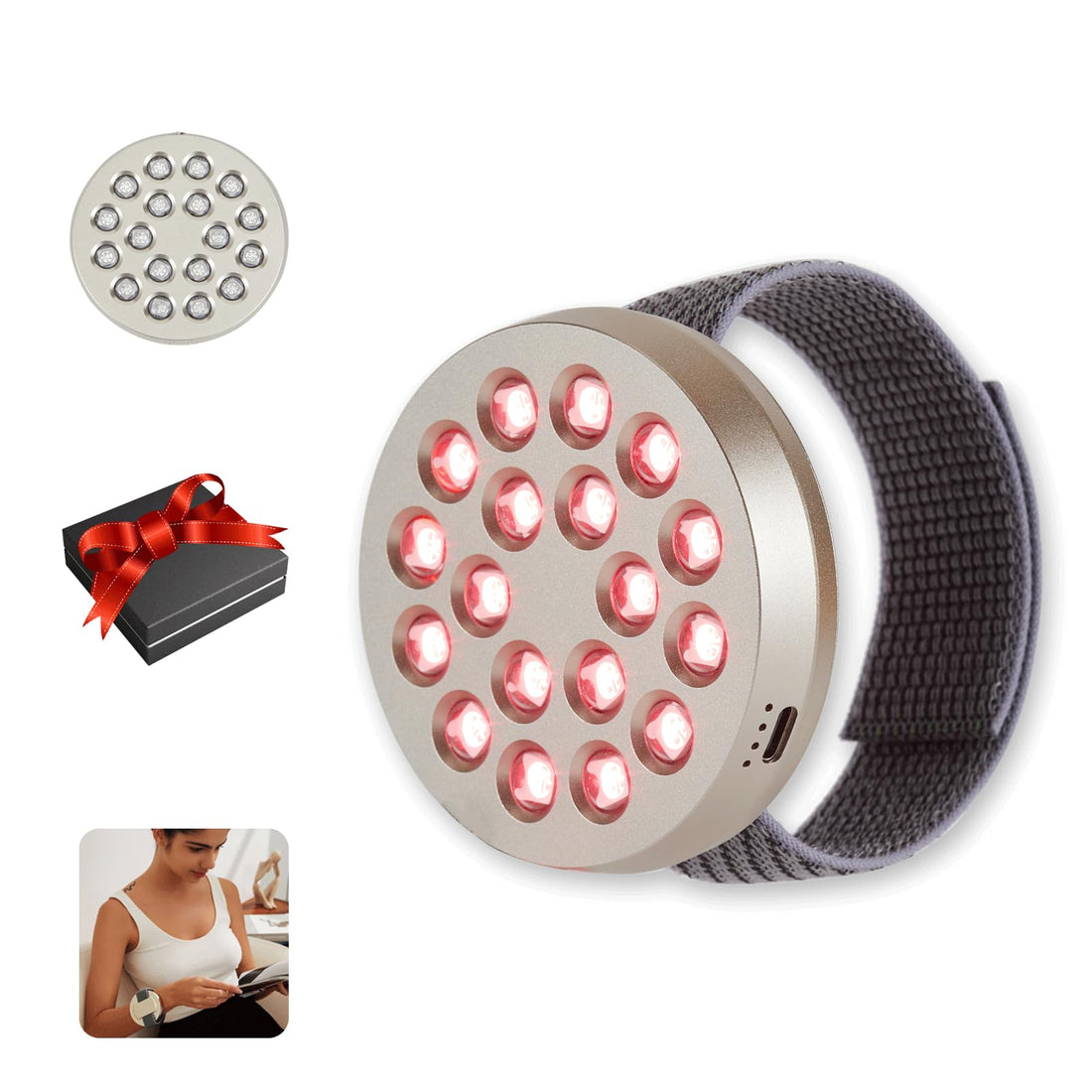 Red Light Therapy Device, Wearable Light Therapy Lamp for Pain Relief for Knee Muscle Feet Hands Origintek uk supplements