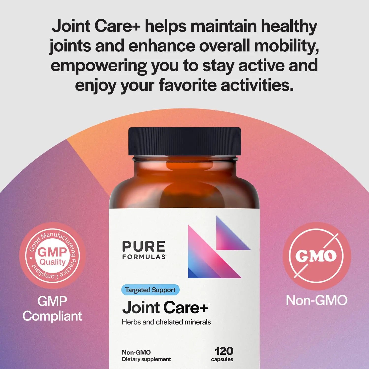 PureFormulas Joint Care + - Premium Joint Support Supplement with Hyaluronic Acid, Glucosamine, MSM, Green Lipped Mussel, Turmeric & More - Non-GMO Formula for Adults (120 Capsules) PureFormulas uk supplements