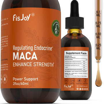 Fisjoy Organic Maca Liquid Drops with Ashwagandha & Beet Root – Supports Daily Vitality & Overall Wellness – Non-GMO, Vegan Herbal Supplement, 2 fl oz (60 mL) Fisjoy uk supplements