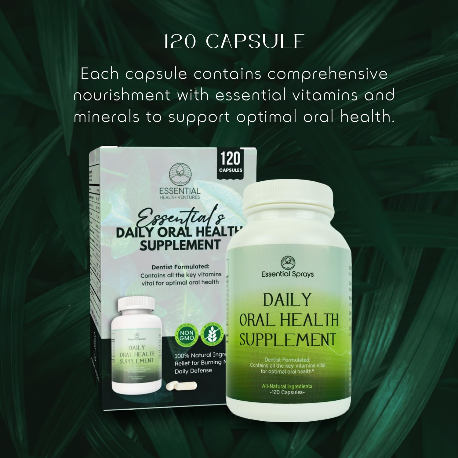 Essential Sprays Daily Oral Health Supplement - 30 Servings - Dentist Formulated Advanced Holistic Approach with L-Lysine, Niacin, Thiamin, & Vitamins for Men & Women Essential Sprays uk supplements