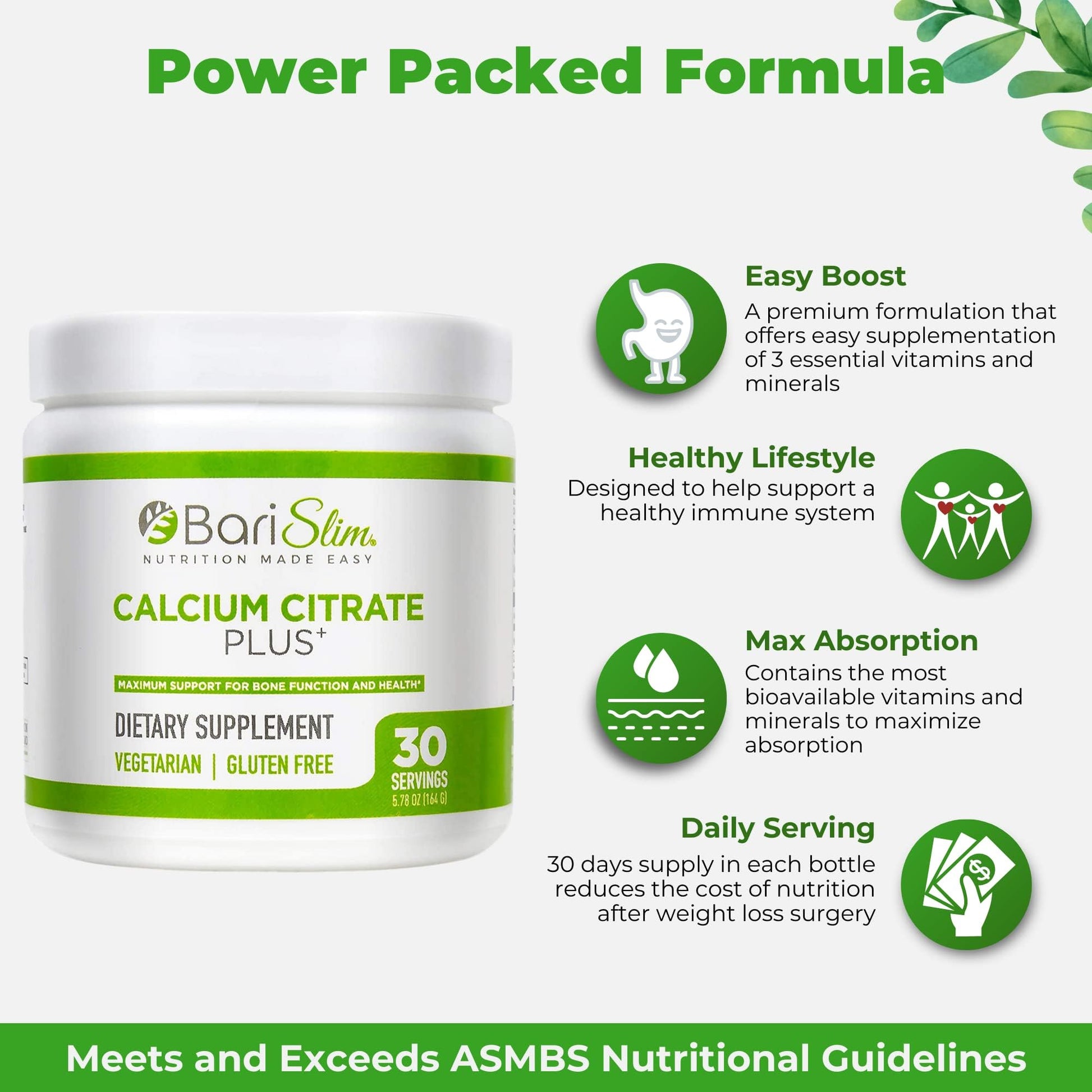 BariSlim Bariatric Calcium Citrate Plus Powder - Formulated for Patients After Weight Loss BariSlim uk supplements