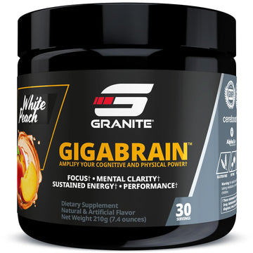 Granite Nutrition GigaBrain Nootropic Energy Powder – Cereboost, Alpha-GPC & ElevATP – Cognitive Focus Supplement for Sustained Energy & Performance – White Peach, 30 Servings Granite Supplements uk supplements