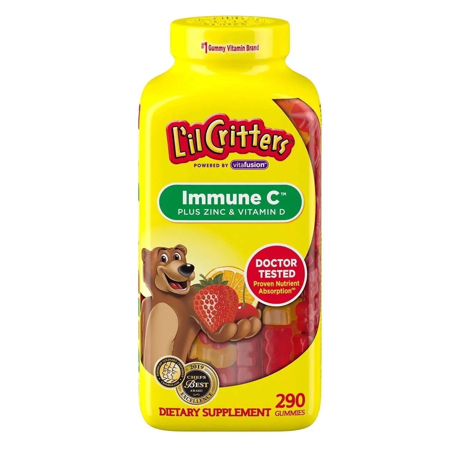 L'il Critter Kids' Immune C Plus Zinc and Vitamin D (290 Count) Vita uk supplements