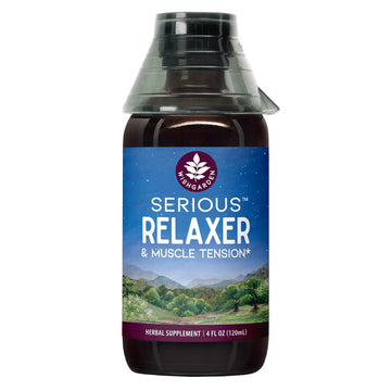 WishGarden Herbs Serious Relaxer, Liquid Herbal Muscle Relaxant with Wild Lettuce & Valerian Root, Eases Neck & Shoulder Tension, Tense Muscles, Muscle Spasms & Restless Legs, Non-GMO, Vegan, 4oz WishGarden uk supplements