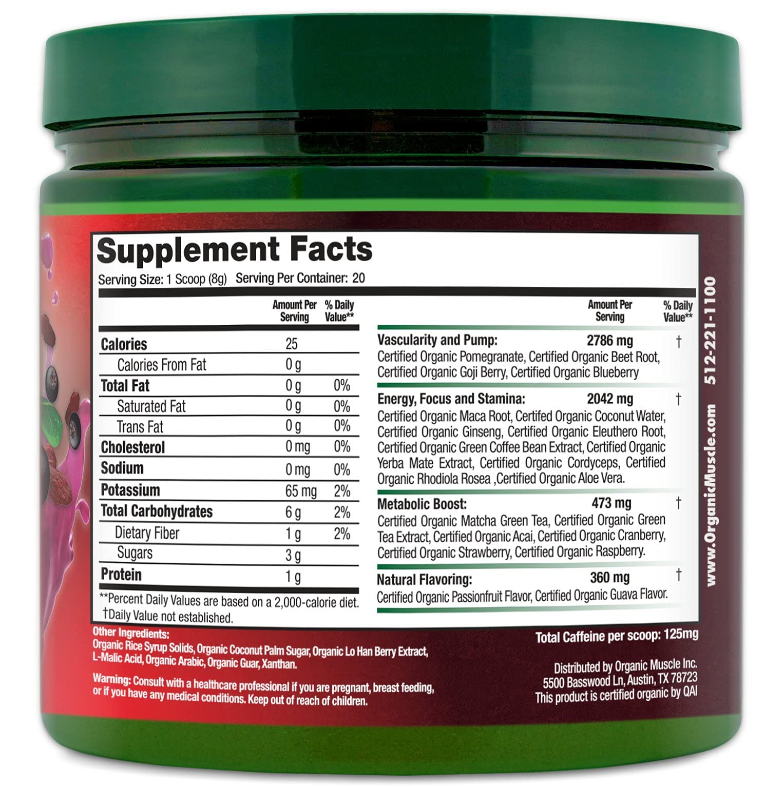 Organic Muscle Bundle - Pre-Workout Powder for Energy (Passionfruit Guava) + Replenisher Organic Muscle uk supplements