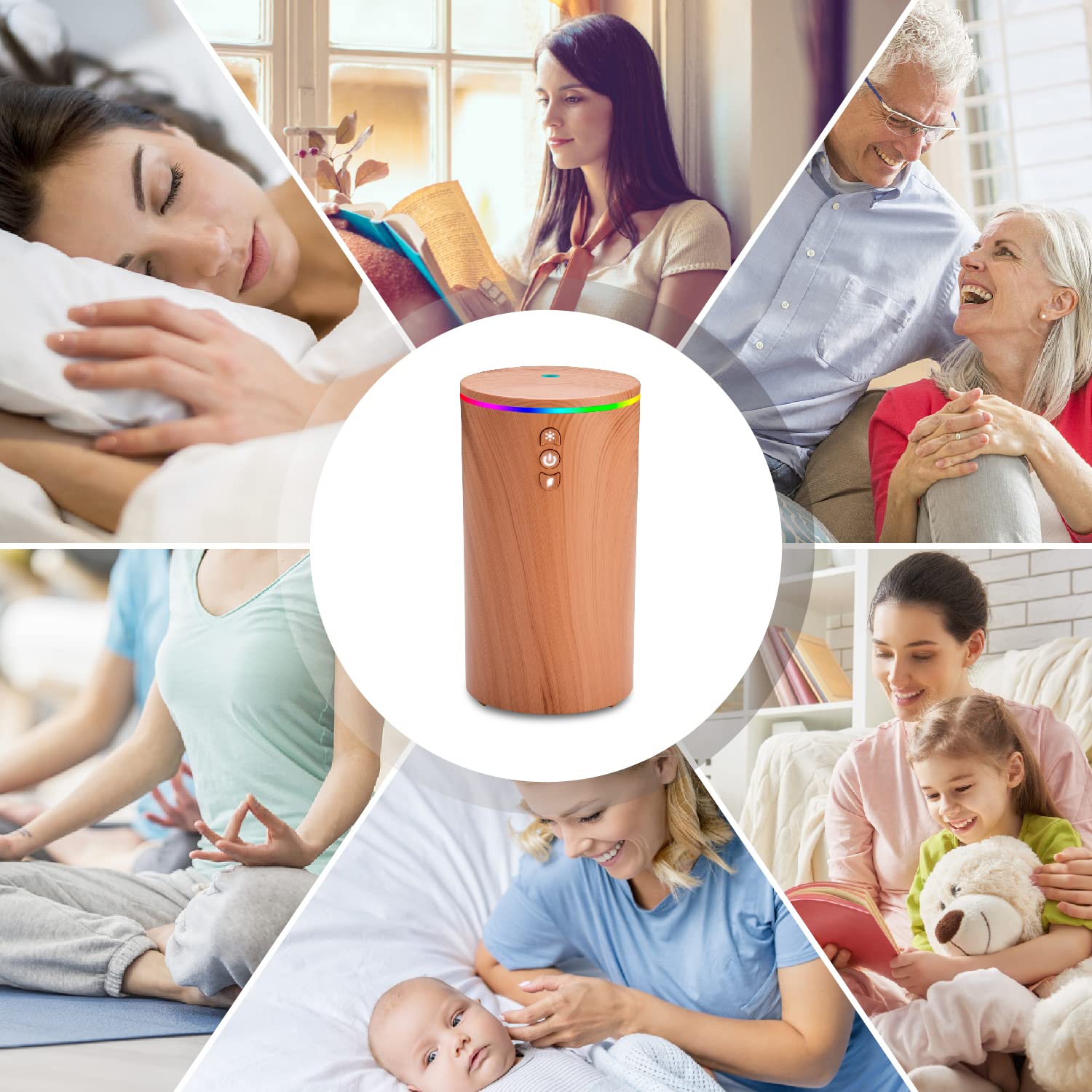 Car Diffuser, USB Essential Oil Diffuser Ultrasonic Car Humidifier Aromatherapy Diffusers hcjylly uk supplements