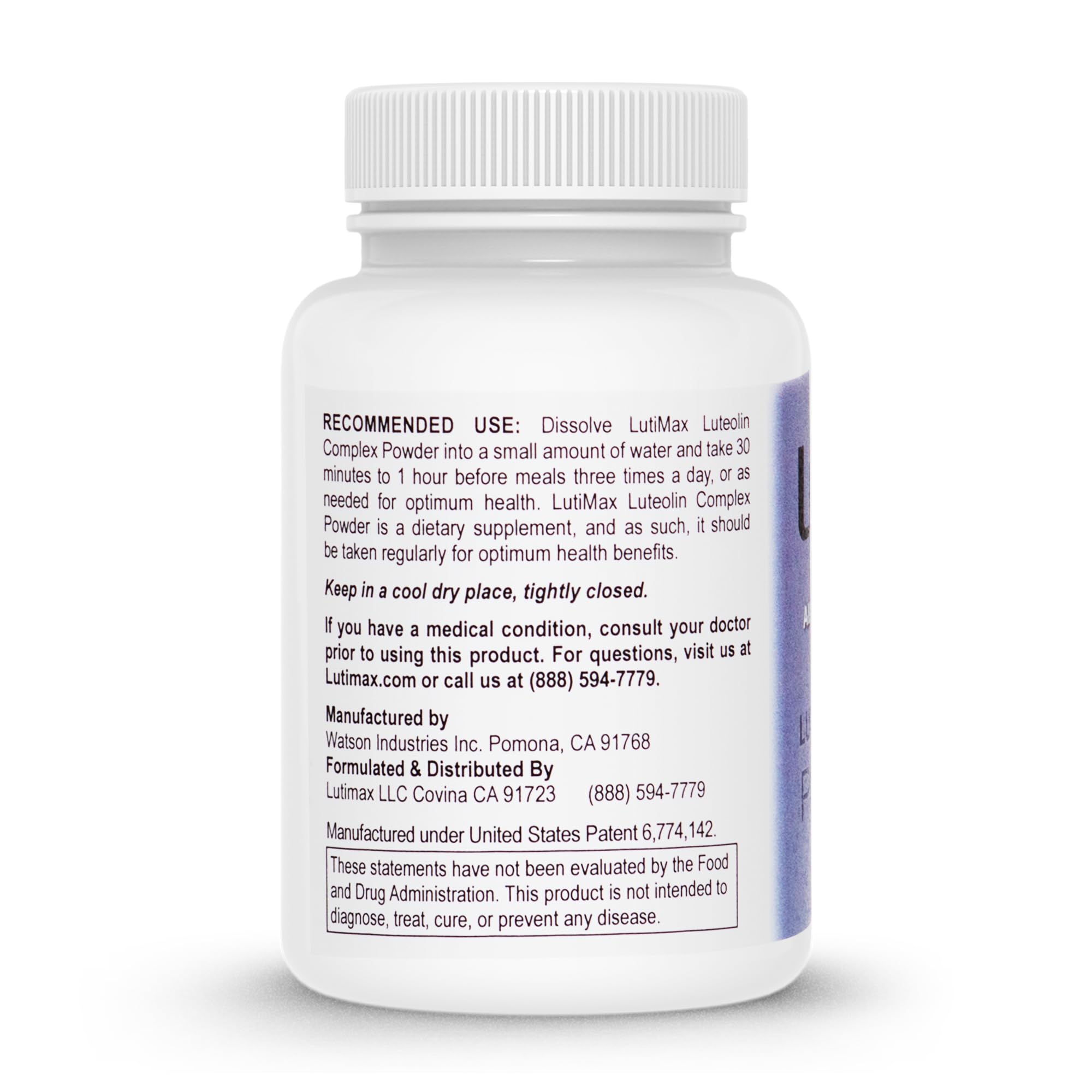Lutimax Luteolin Complex Powder Brain Supplement with Rutin - Nootropic Brain Supplements for Memory and Focus to Improve Brain Health - Antioxidant Supplement for Immune Support - 100 Servings Solo Luti uk supplements