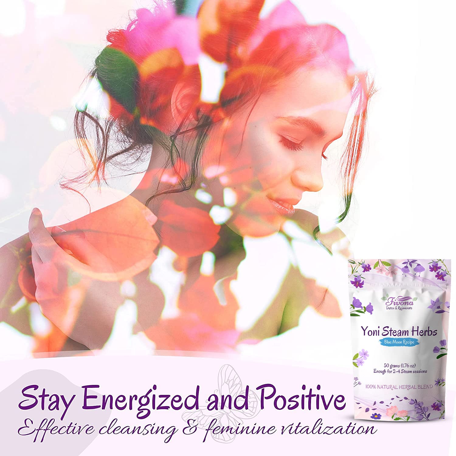 FIVONA Yoni Steaming Herbs - For Feminine Use And Rituals - V-Detox, Cleanse, Wash, Odor Control FIVONA uk supplements