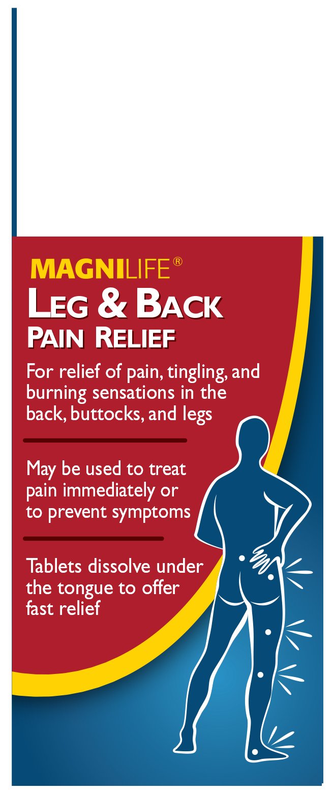 MagniLife Leg & Back Pain Relief Tablets,125 Ct, Fast-Acting Pain Relief Naturally Soothes Burning, Tingling & Stabbing Aches, Symptomatic or Preventative, Non-Habit Forming Quick-Dissolve Tablets MagniLife uk supplements