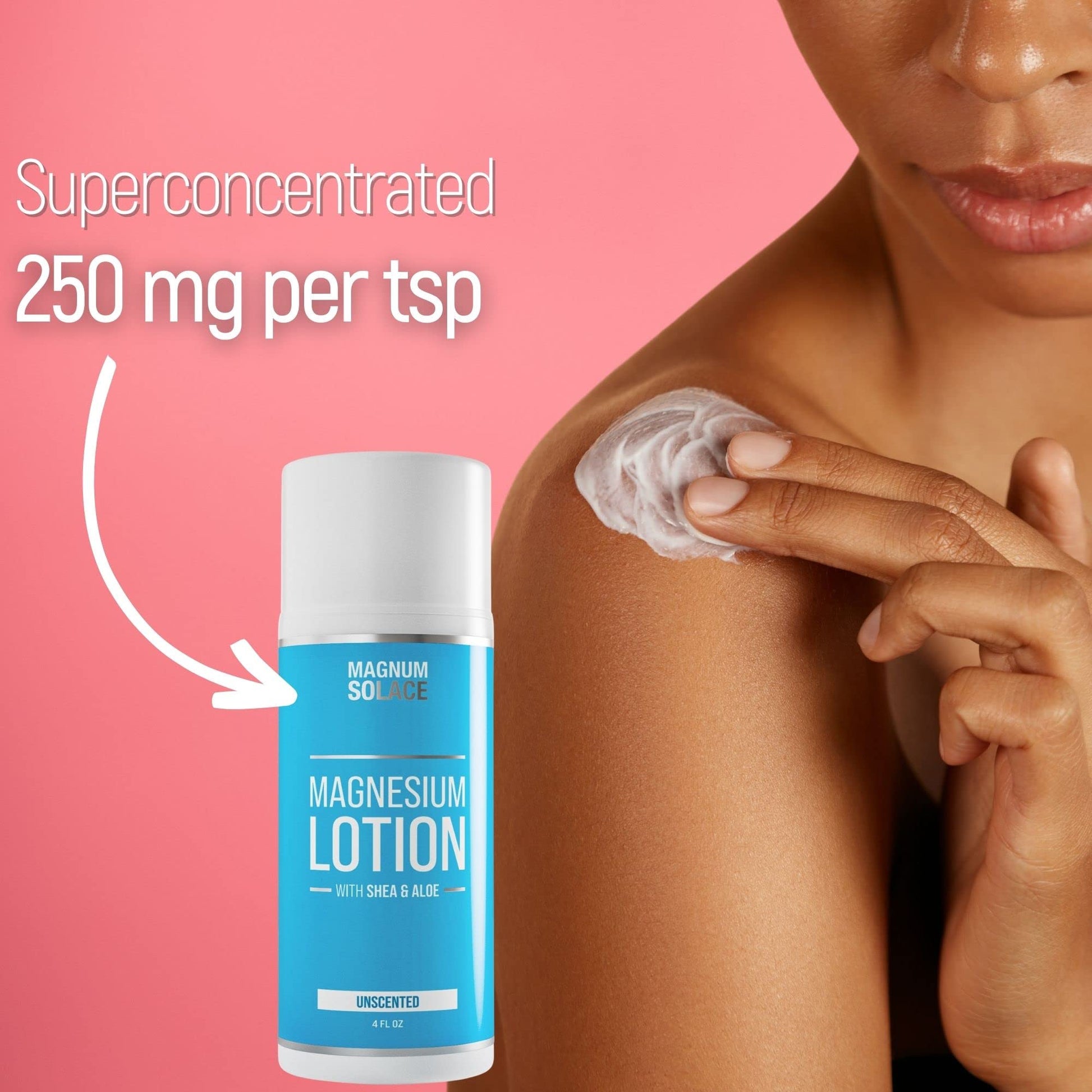 Magnum Solace Magnesium Lotion – Super Concentrated – Made with Aloe and Shea – For Leg Cramps, Sore Muscles & Joints, Rejuvenation – Safe for Kids, Made in the USA (Sandalwood) Magnum Solace uk supplements