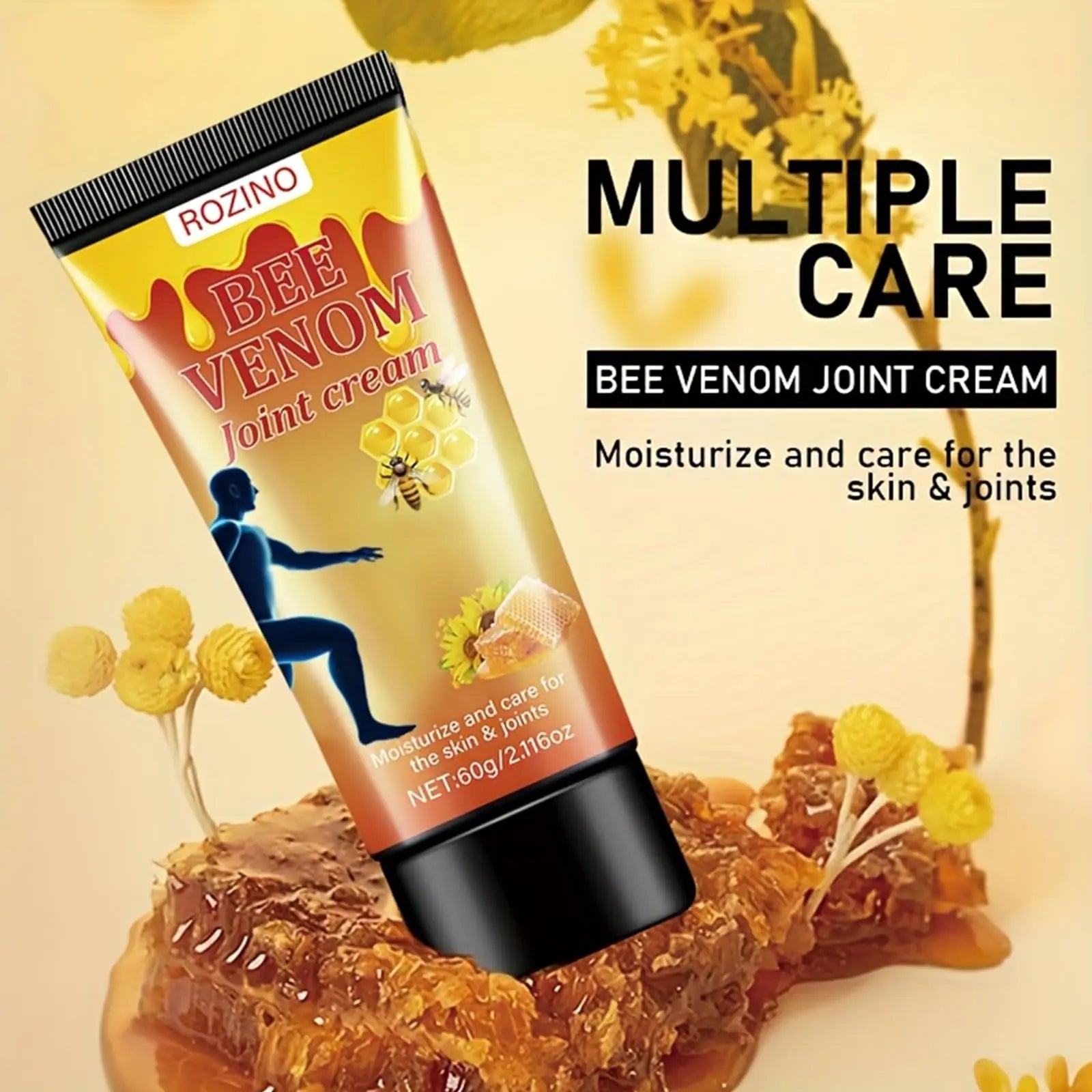 xiaoks 2PACK Bee Venom Joint Cream, 60g - Natural Bee Venom Infused Formula for Intensive Joint Support, Deep Skin Moisturization, Daily Care to Nourish Skin and Promote Joint Comfort (2) xiaoks uk supplements