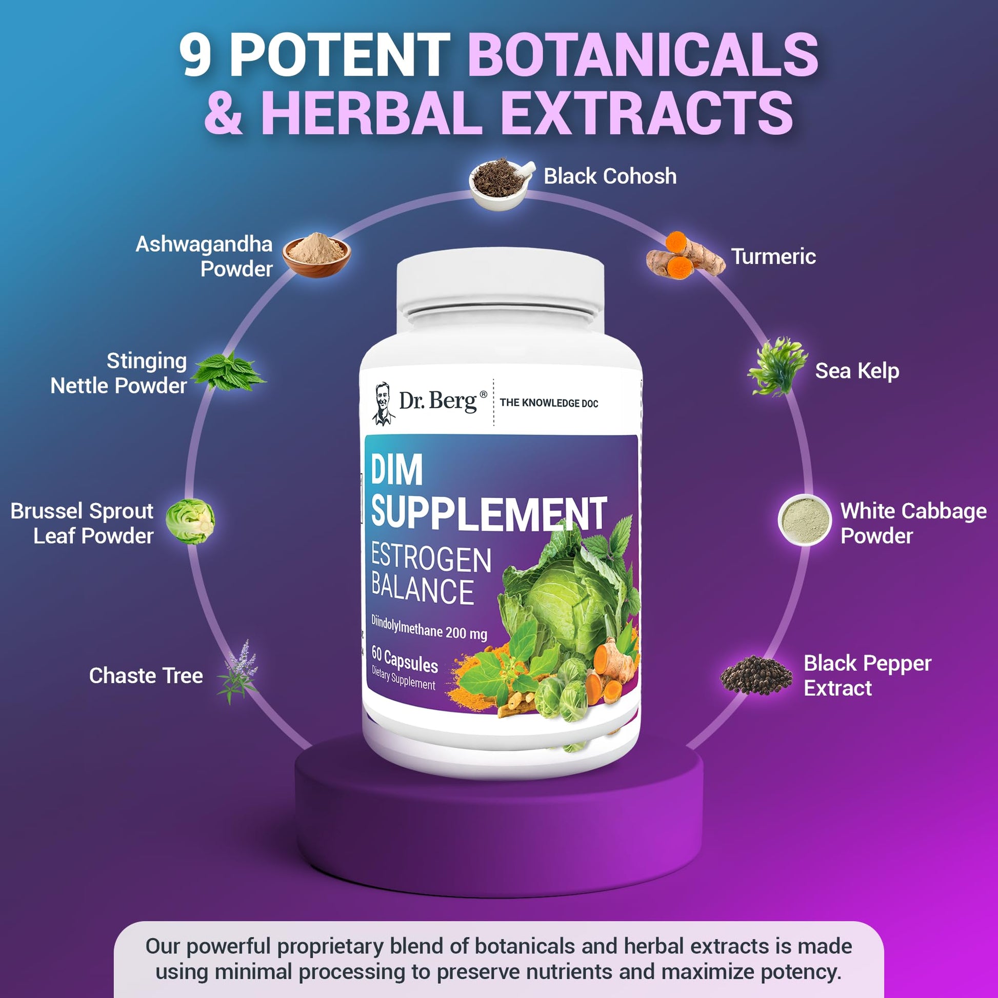Dr. Berg DIM Supplement Estrogen Balance - Original Estrogen Supplement for Women with Diindolylmethane Dr. Berg Nutritionals uk supplements