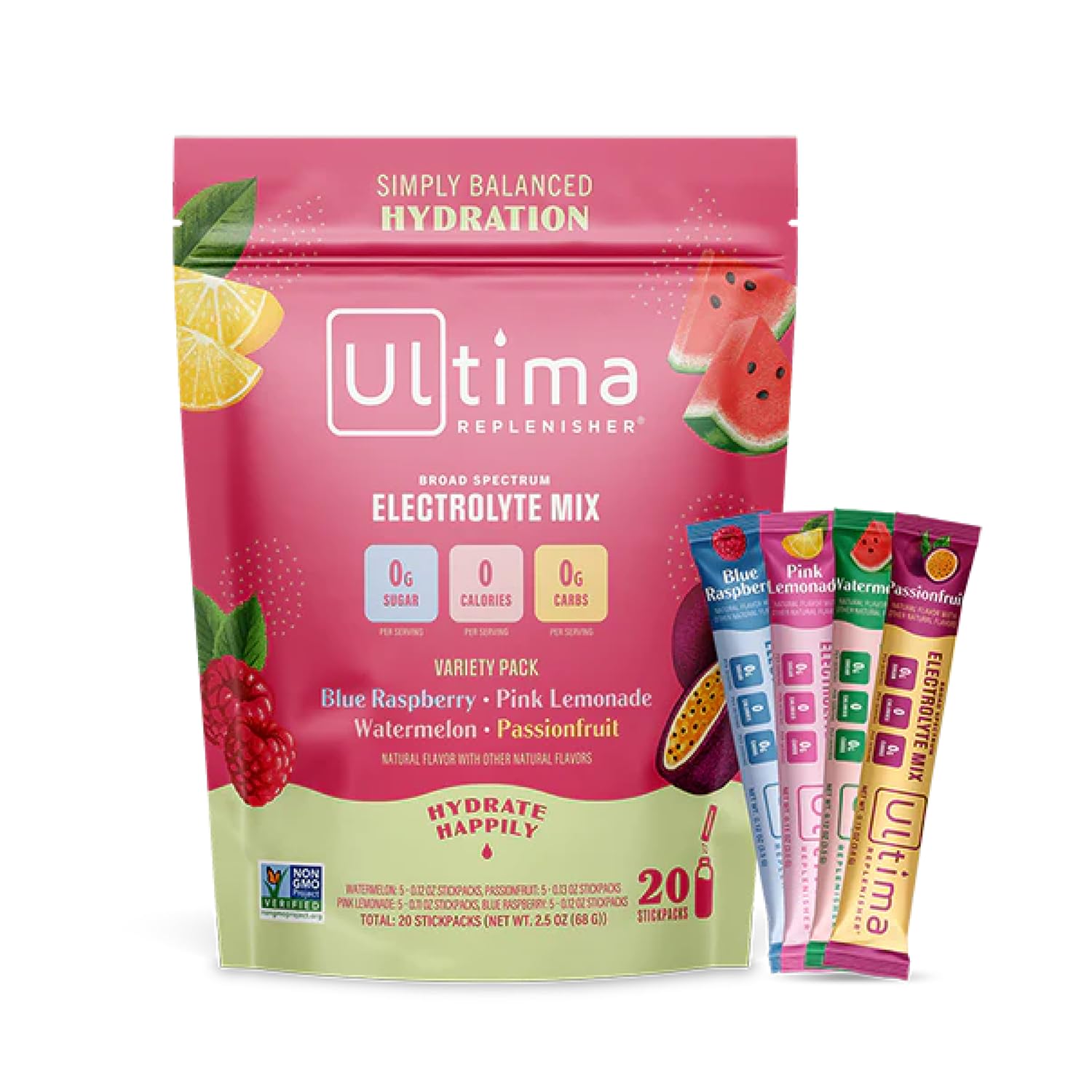 Ultima Replenisher Daily Electrolyte Drink Mix – Tropical Variety, 20 Stickpacks – Hydration Ultima Replenisher uk supplements