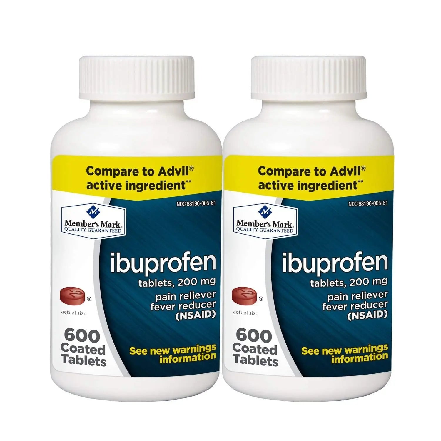 Member's Mark 200 mg Ibuprofen (600 ct., 2 ct.) R-LAKE uk supplements