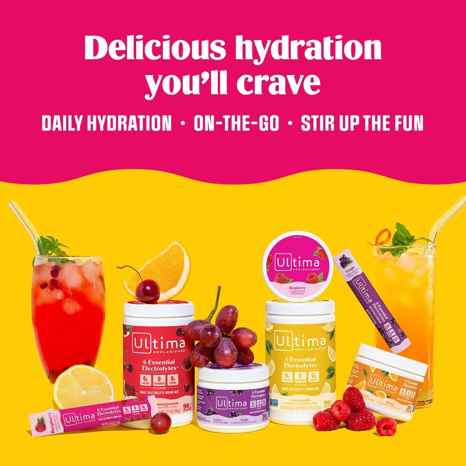 Ultima Replenisher Daily Electrolyte Powder Drink Mix – Pink Lemonade, 30 Servings Canister – Zero Sugar Hydration Powder with 6 Electrolytes & Minerals Ultima Replenisher uk supplements