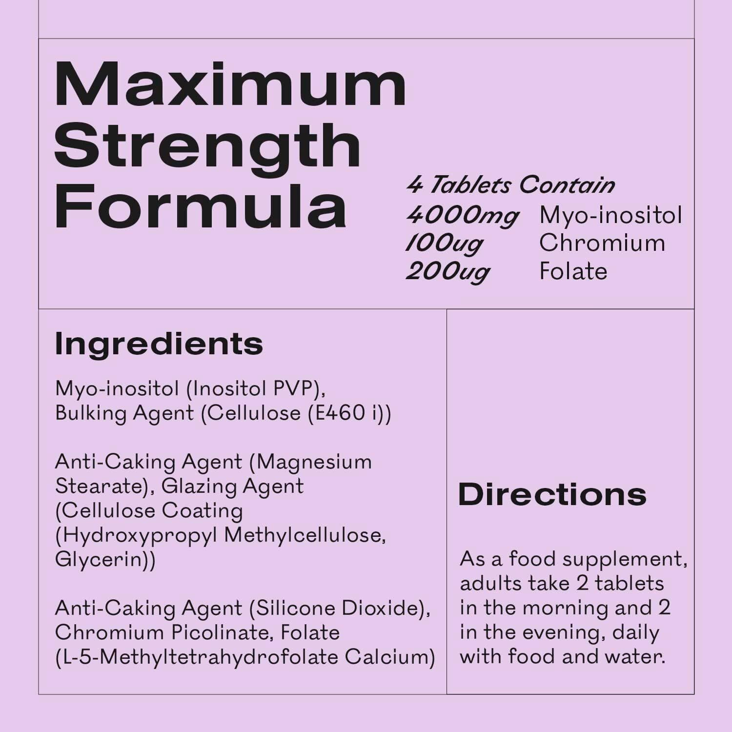 Myoplus - Myo-inositol PCOS Supplement - 4000mg Myo-Inositol, 200ug Folate & 100ug MyOva uk supplements