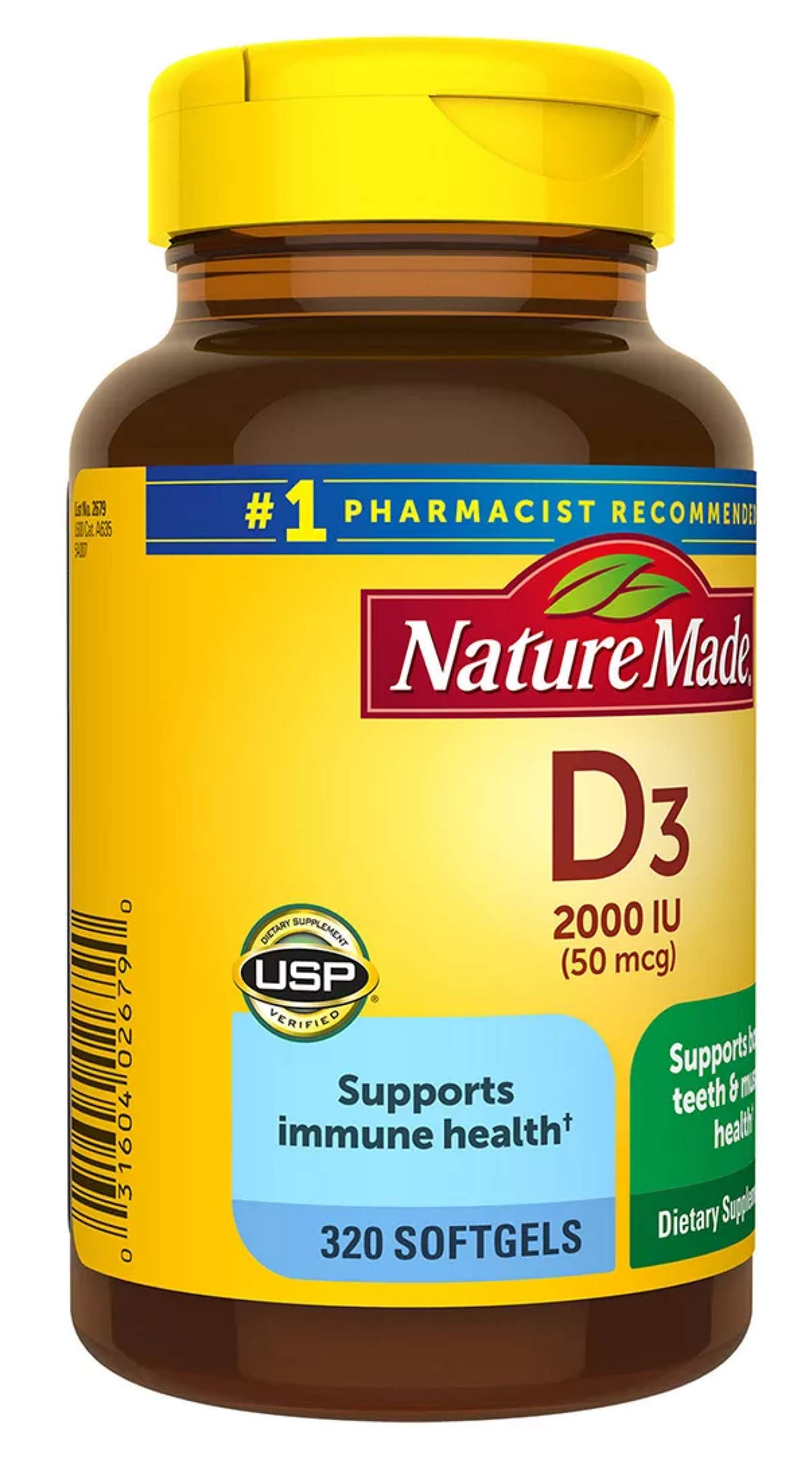 Nature Made Vitamin D3 2000iu 320 Ct. Soft Gels (Packaging May Vary) Nature Made uk supplements