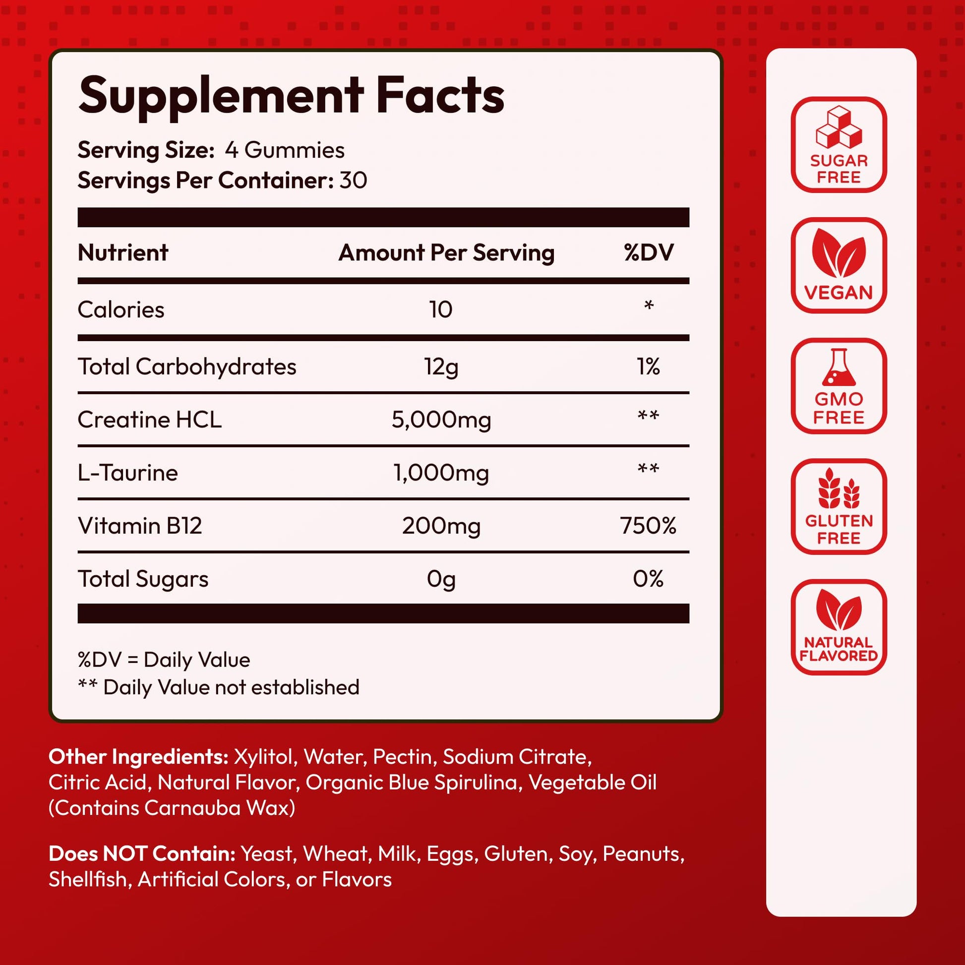 Creatine HCL for Adults 120 Gummies 6200mg - HCL Creatine Advanced Complex with L-Taurine + Vitamin B12 for Men & Women Muscle Strength & Builder, Energy Boost, Premium Select Nutrition uk supplements