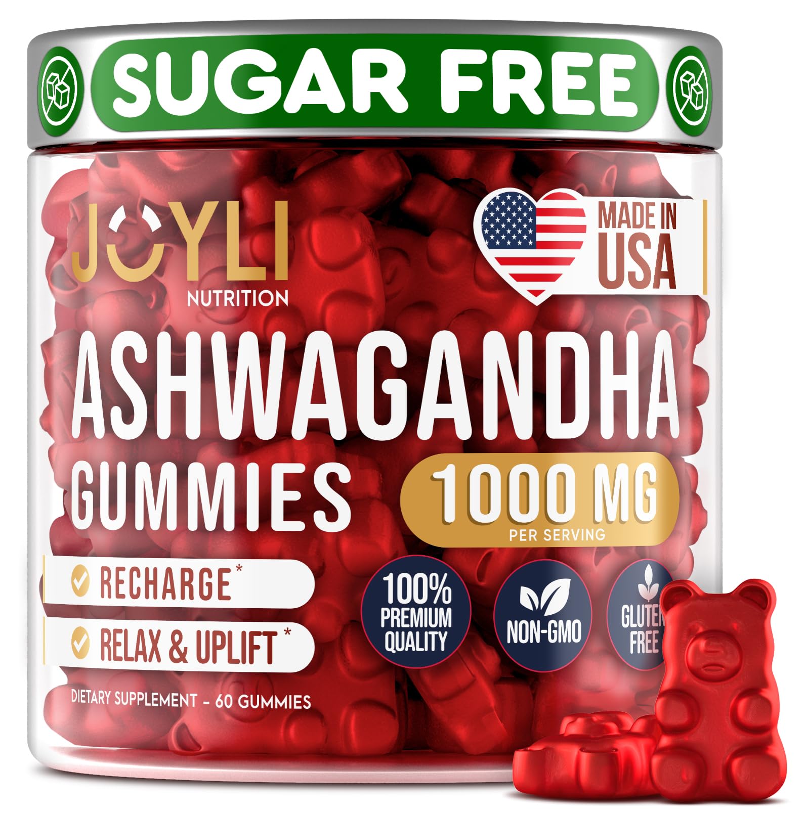 Ashwagandha Gummies for Women & Men - Natural Calm Gummies with Ashwagandha JOYLI Nutrition uk supplements