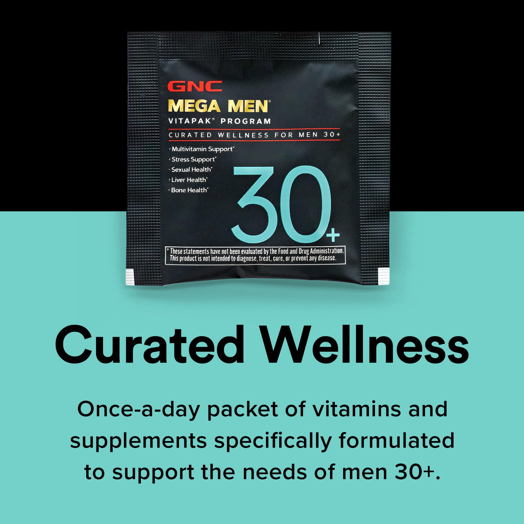 GNC Men's 30+ Vitapak Program | 5-in-1 Daily Multivitamins and Minerals | Supports Healthy Bones and Stress Relief | 30 Servings GNC uk supplements