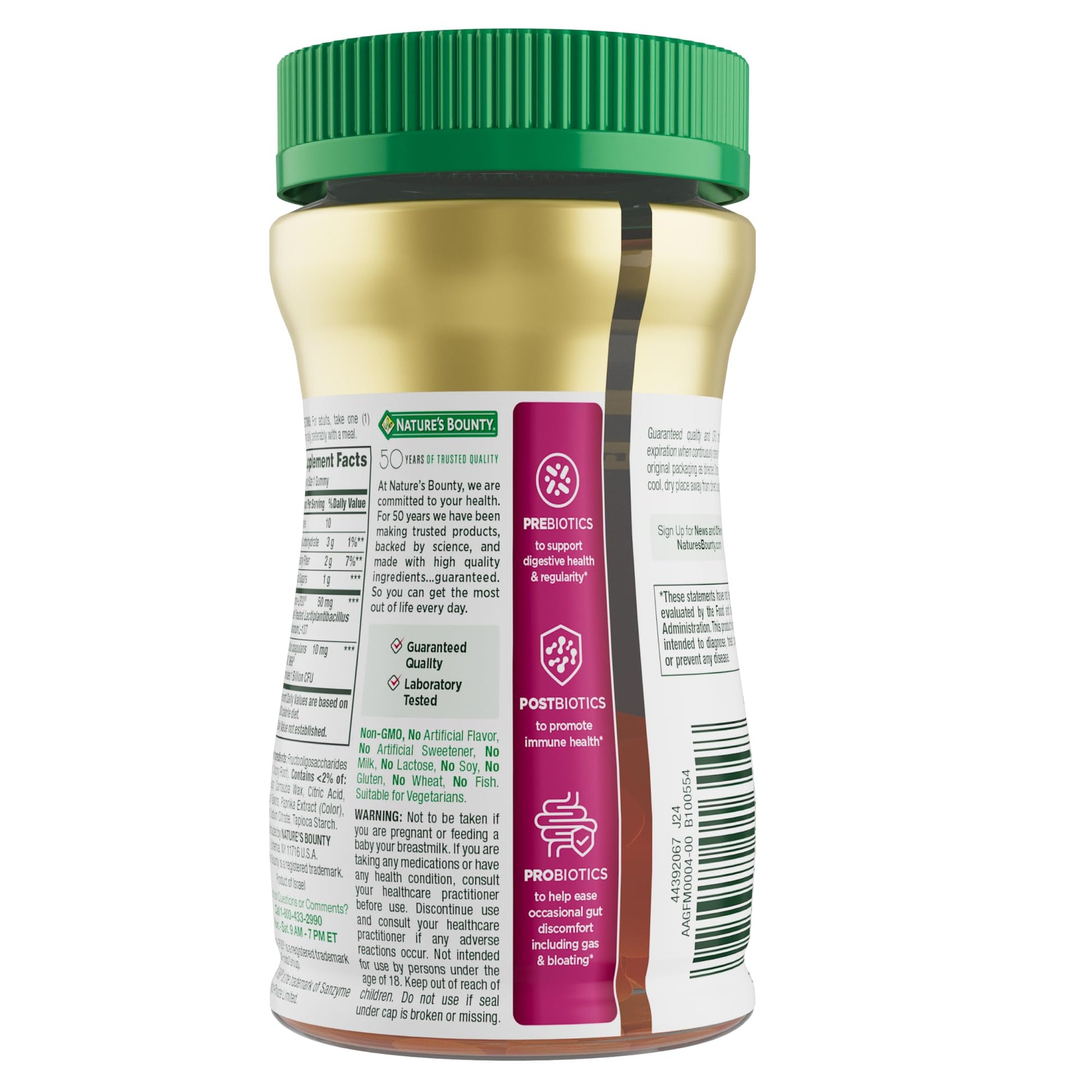 Nature’s Bounty Pre + Pro + Postbiotic Gummies for Digestive Health, Immune Support - Probiotic Gummies for Gut Health, Tropical Mango Flavor, 30 Ct Nature's Bounty uk supplements