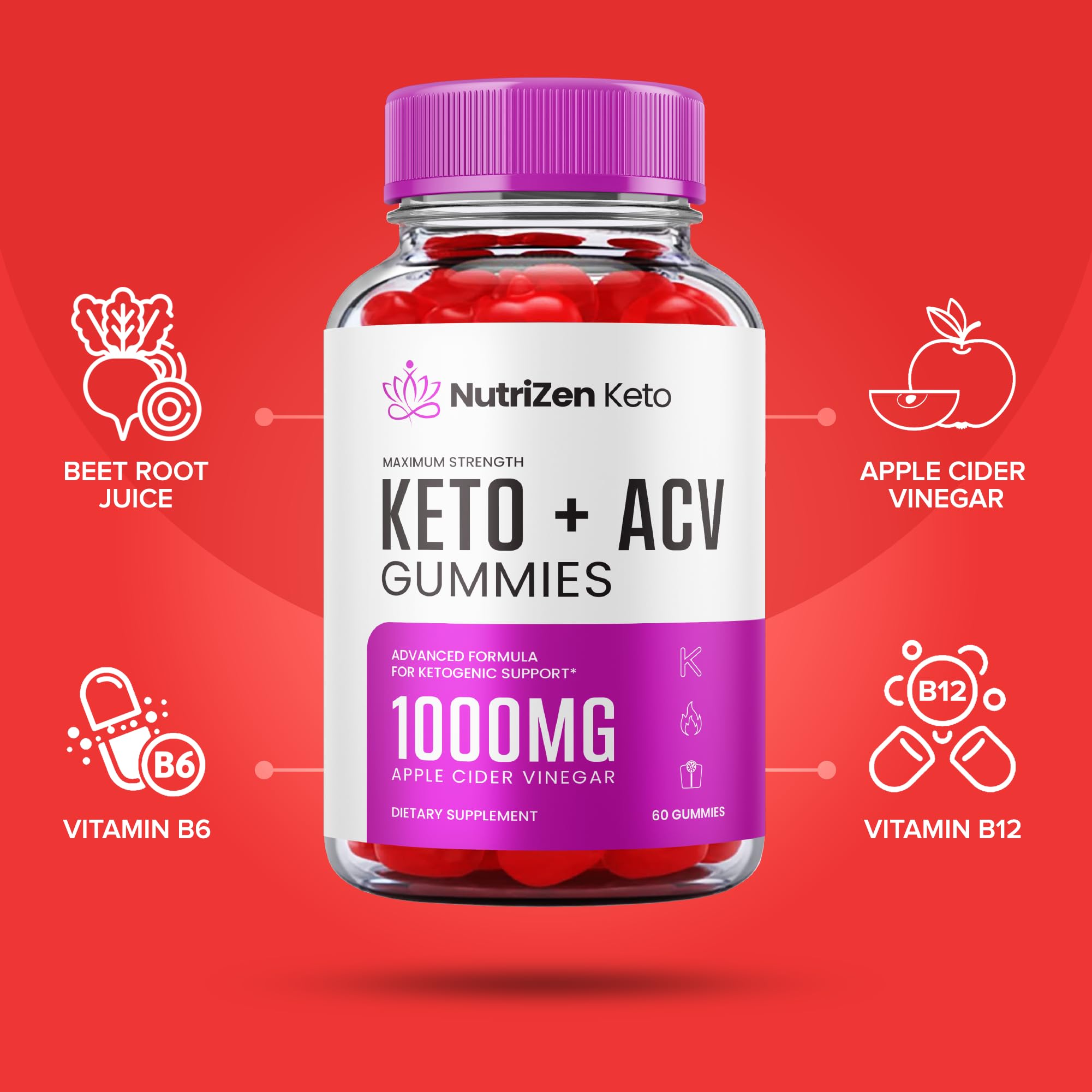 (5 Pack) Nutrizen Keto Acv Gummies - Official Formula - Nutrizen Keto + Acv Gummies Healthly uk supplements