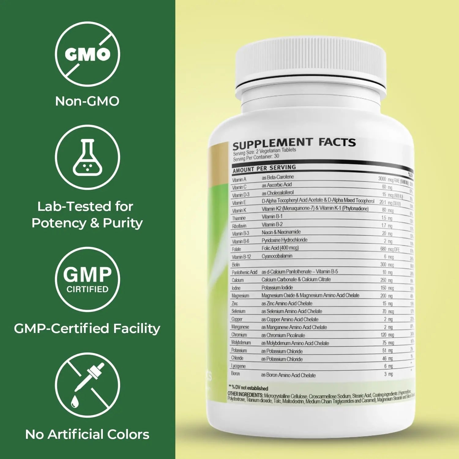 VitalRemedyMD Daily2Tab - All You Need Multivitamin Plus Multimineral Formula. 26 Essential Nutrients for Women and Men, 60 Tablets VitalRemedyMD uk supplements