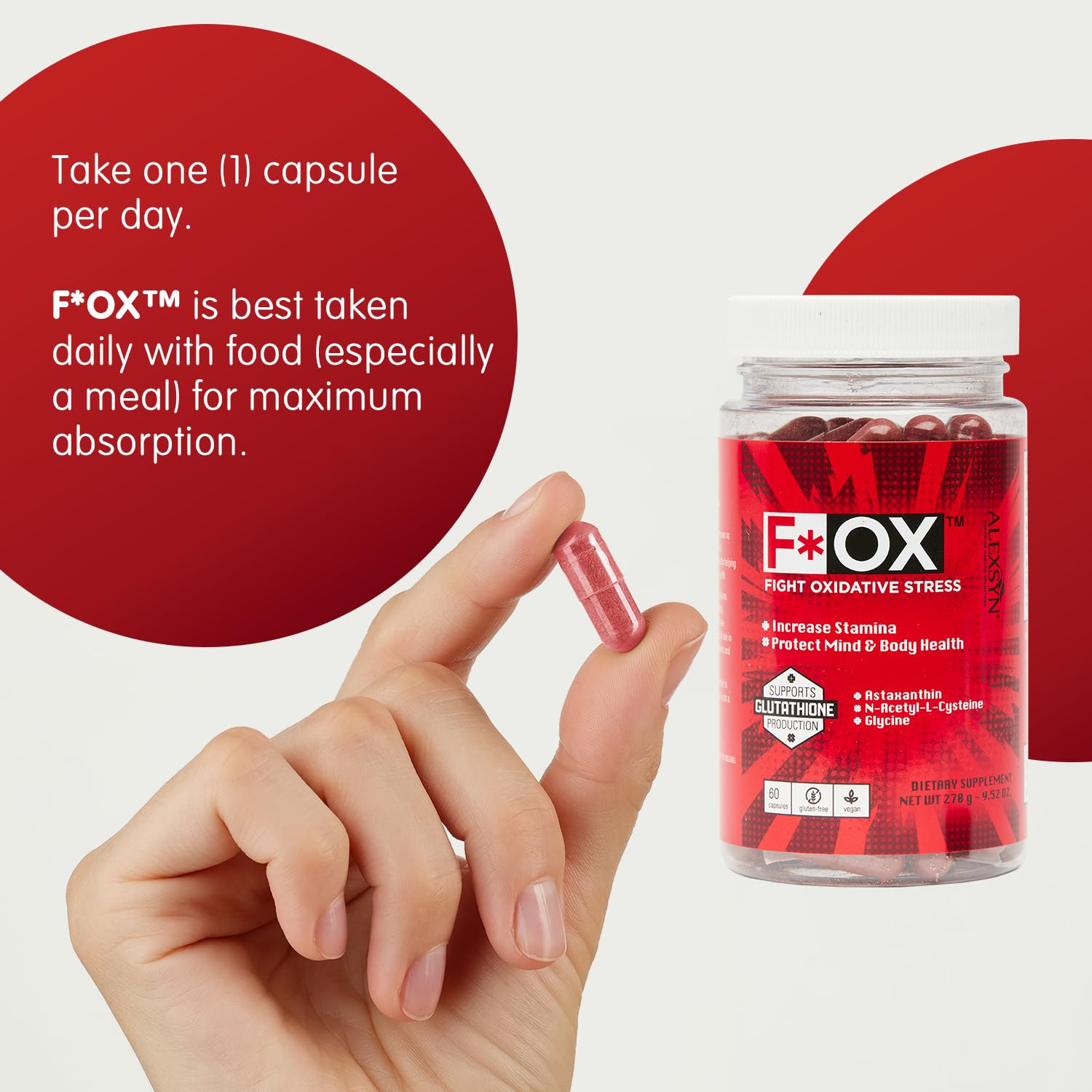 Alexsyn Antioxidant Support Formula – Concentrated Vegan & Gluten-Free Capsules – Helps Defend Against Oxidative Stress and Maintain Daily Vitality – 60 Capsules Alexsyn uk supplements