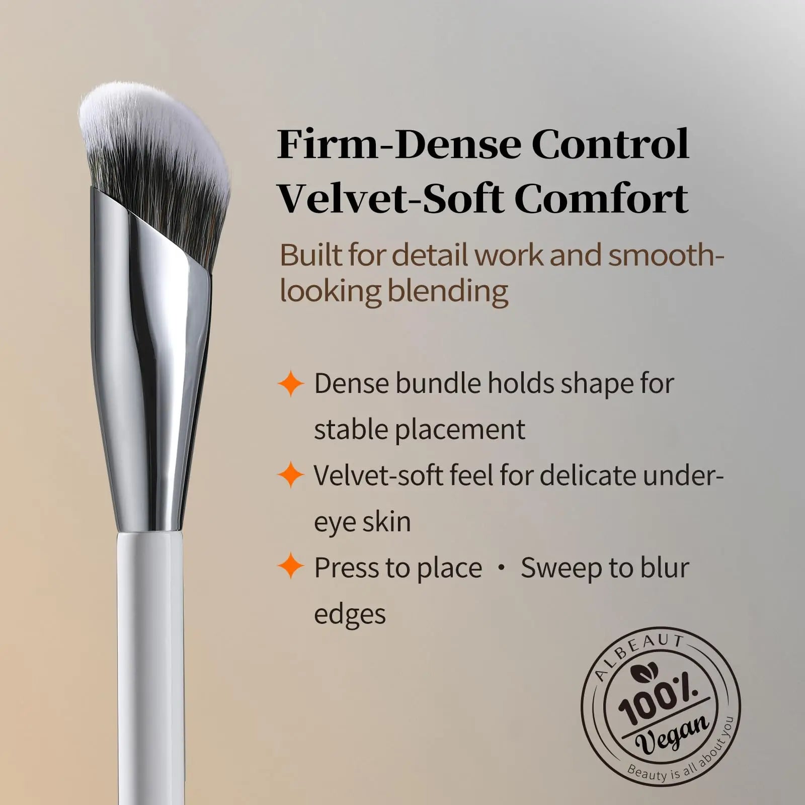 Albeaut Concealer Brush, Angled Under Eye Makeup Small Foundation Precision Face Blending Brush (193 concealer brush) ALBEAUT uk supplements