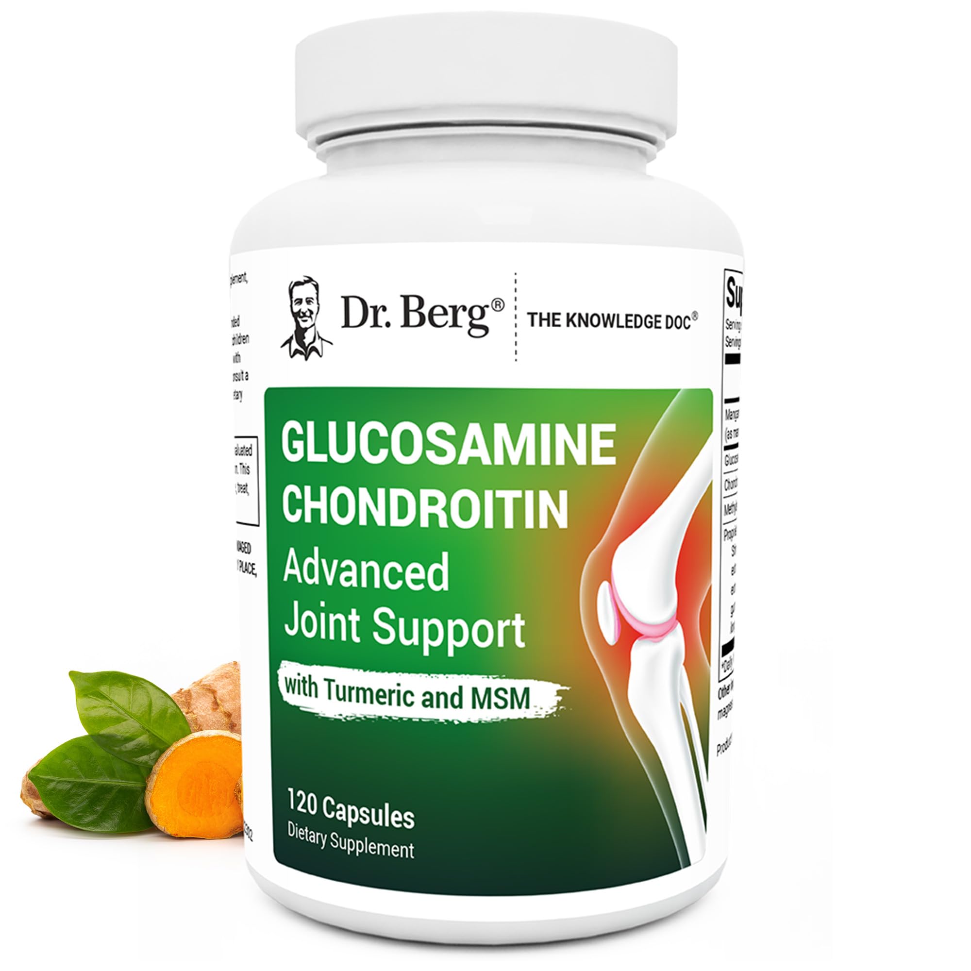 Dr. Berg Glucosamine Chondroitin MSM Turmeric & Boswellia - Advanced Joint Support Supplement with 1500 mg Glucosamine Sulfate - Includes 120 Capsules Dr. Berg Nutritionals uk supplements