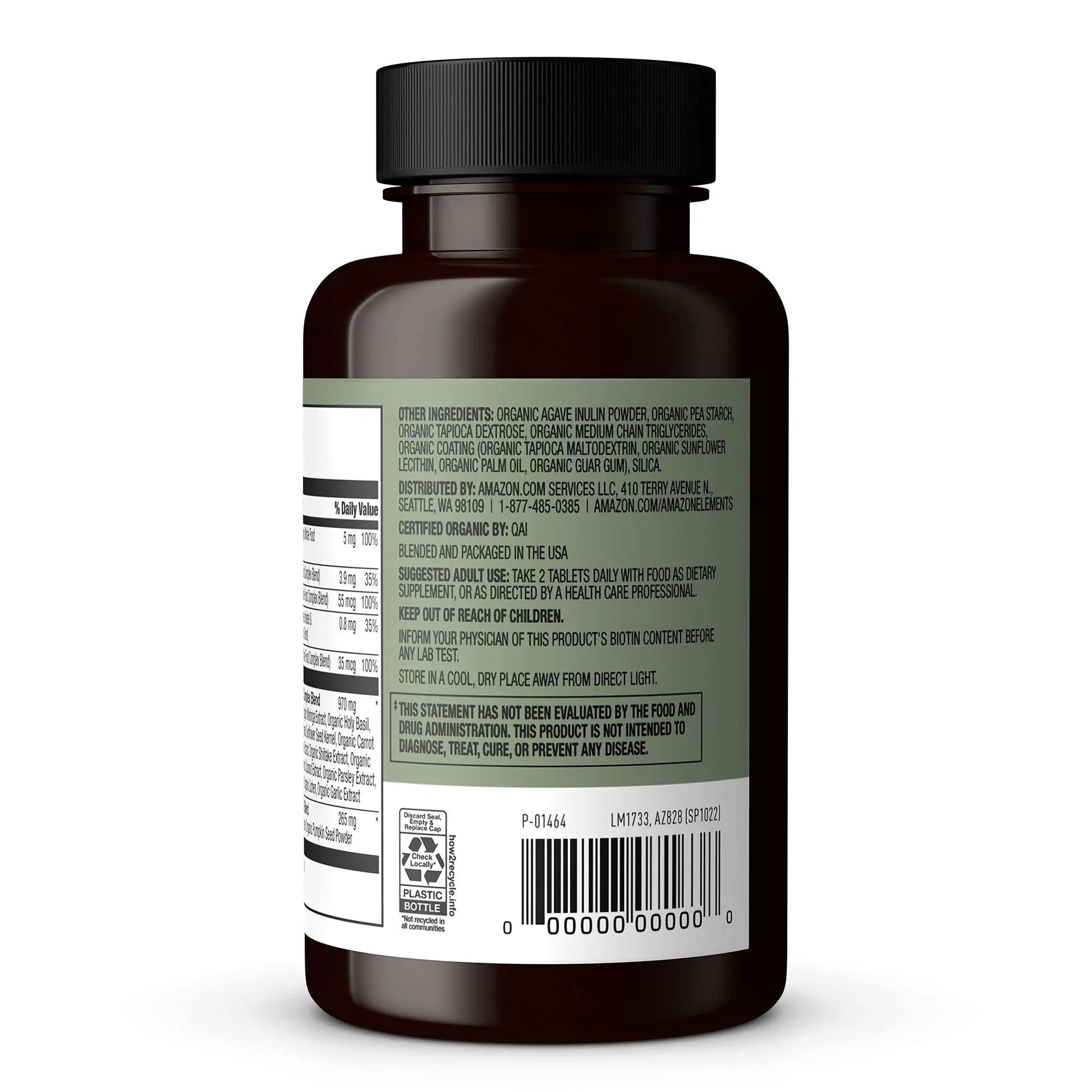 Amazon Elements Organic Whole Food Men's Multi, 60 tablets Amazon Elements uk supplements