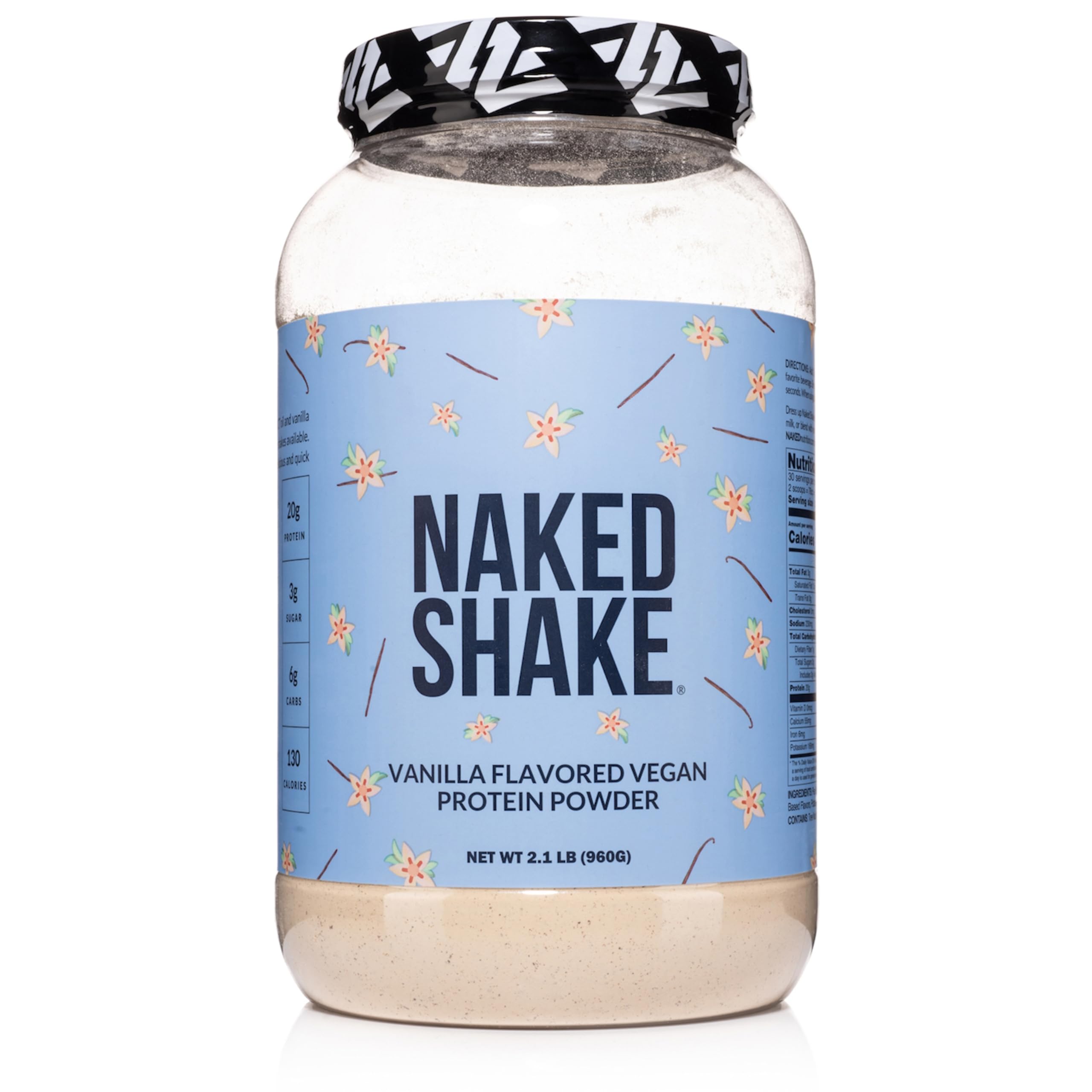 NAKED Shake - Vanilla Protein Powder - Plant Based Protein Shake with Mct Oil, NSF Certified, Gluten-Free, Soy-Free, No Gmos Or Artificial Sweeteners - 30 Servings NAKED uk supplements
