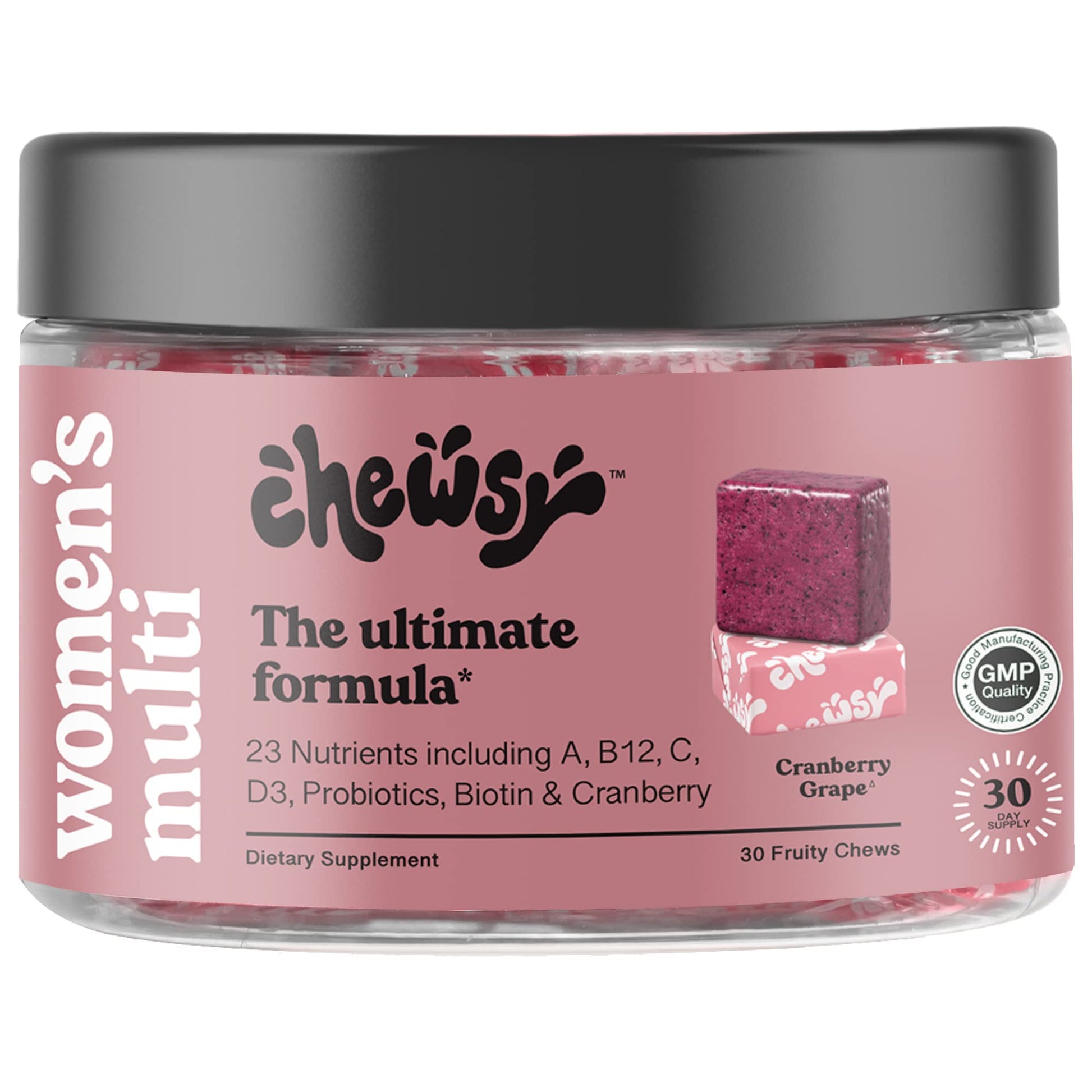Chewsy Women's Multivitamin Chews, Immune & Energy Support, Vitamins C, B12, A, D, E CHEWSY uk supplements